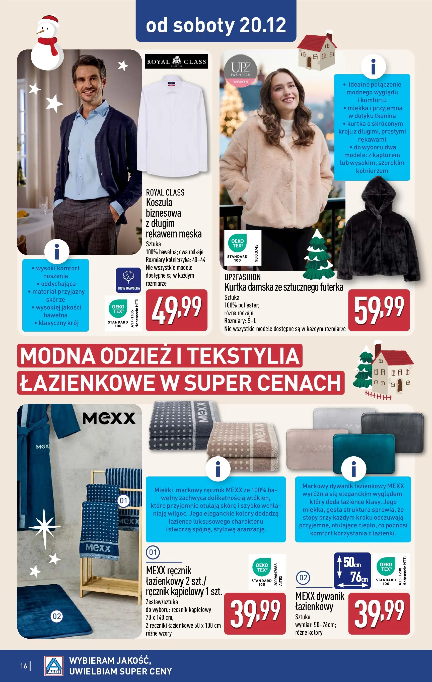 Aldi Gazetka - Hity od Środy i od Soboty od 17.12.2025 - Ulotka PDF, promocje | Strona: 16 | Produkty: Koszula, Kurtka, Szalik