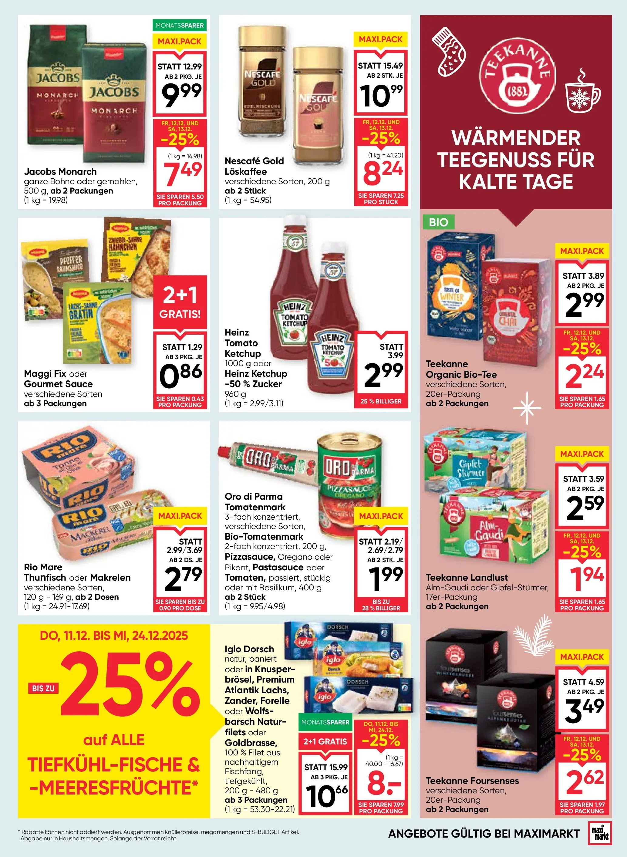 Maximarkt Ried von 11.12.2025 - Aktuelle Angebote | Seite: 11 | Produkte: Ketchup, Zucker, Pfeffer