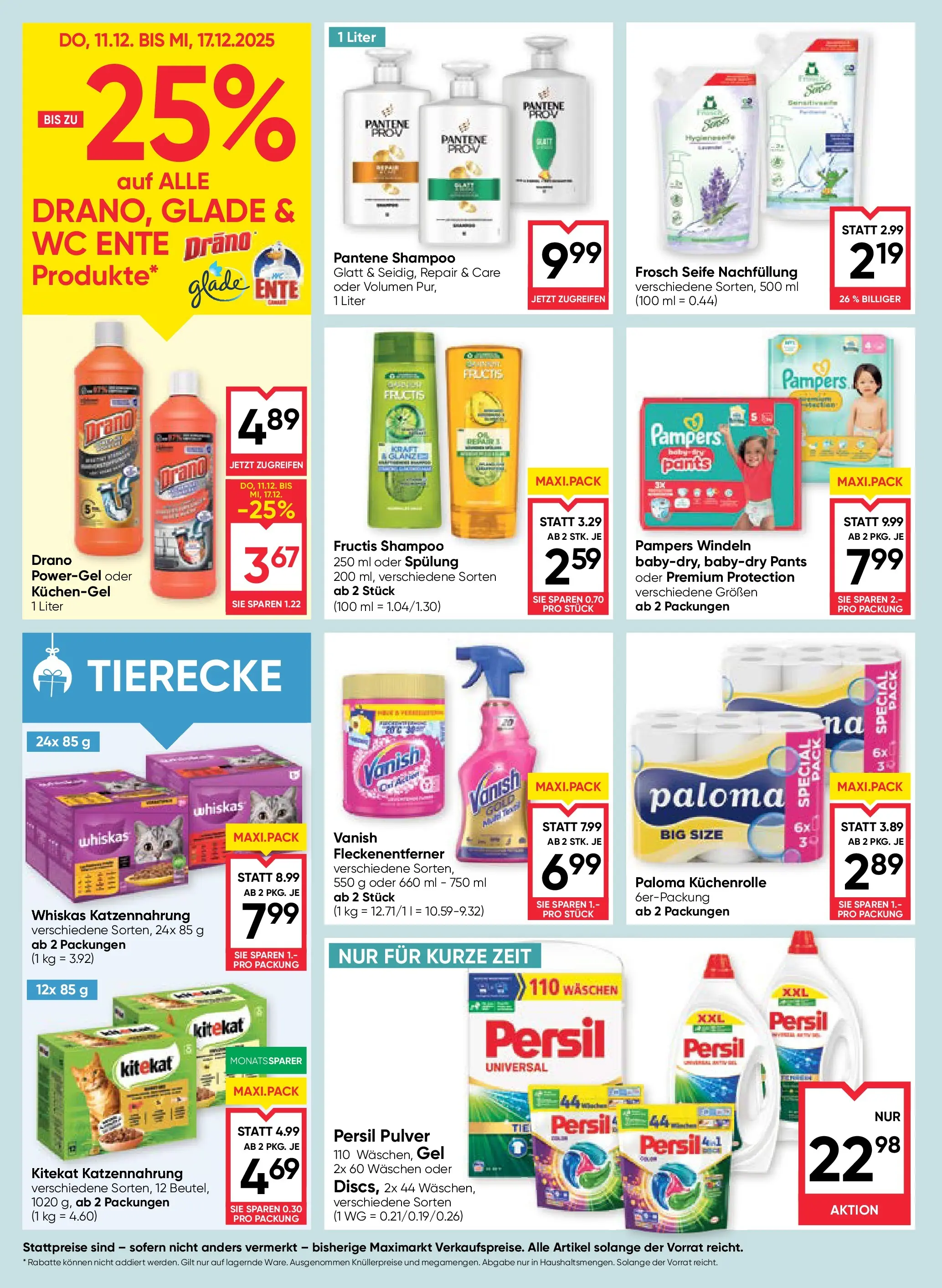 Maximarkt Ried von 11.12.2025 - Aktuelle Angebote | Seite: 16 | Produkte: Shampoo, Spülung, Seife, Fleckenentferner