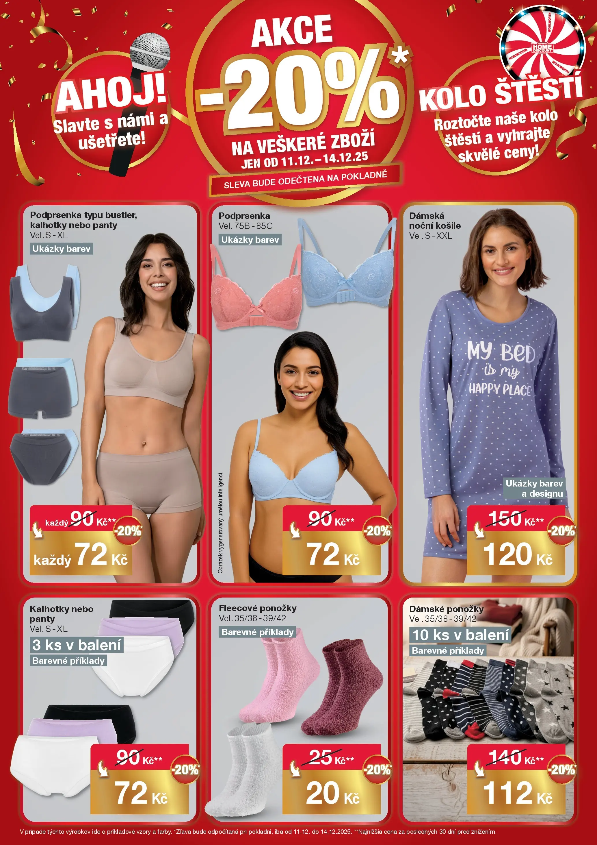 Woolworth leták - Frenštát pod Radhoštěm od 11.12.2025 - akční nabídka | Strana: 2 | Produkty: Podprsenka, Ponožky, Kolo, Noční košile