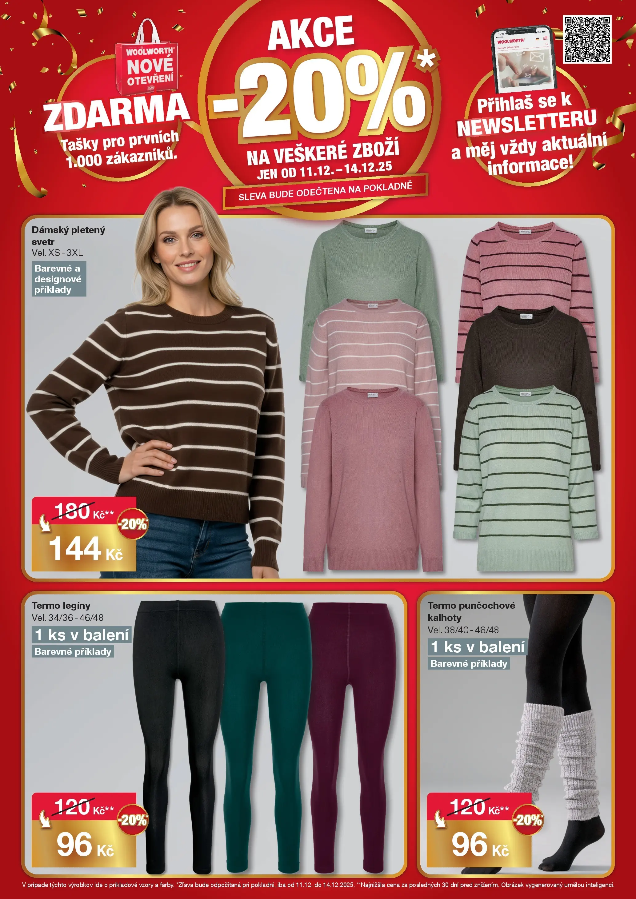 Woolworth leták - Frenštát pod Radhoštěm od 11.12.2025 - akční nabídka | Strana: 3 | Produkty: Svetr, Kalhoty, Legíny, Tašky