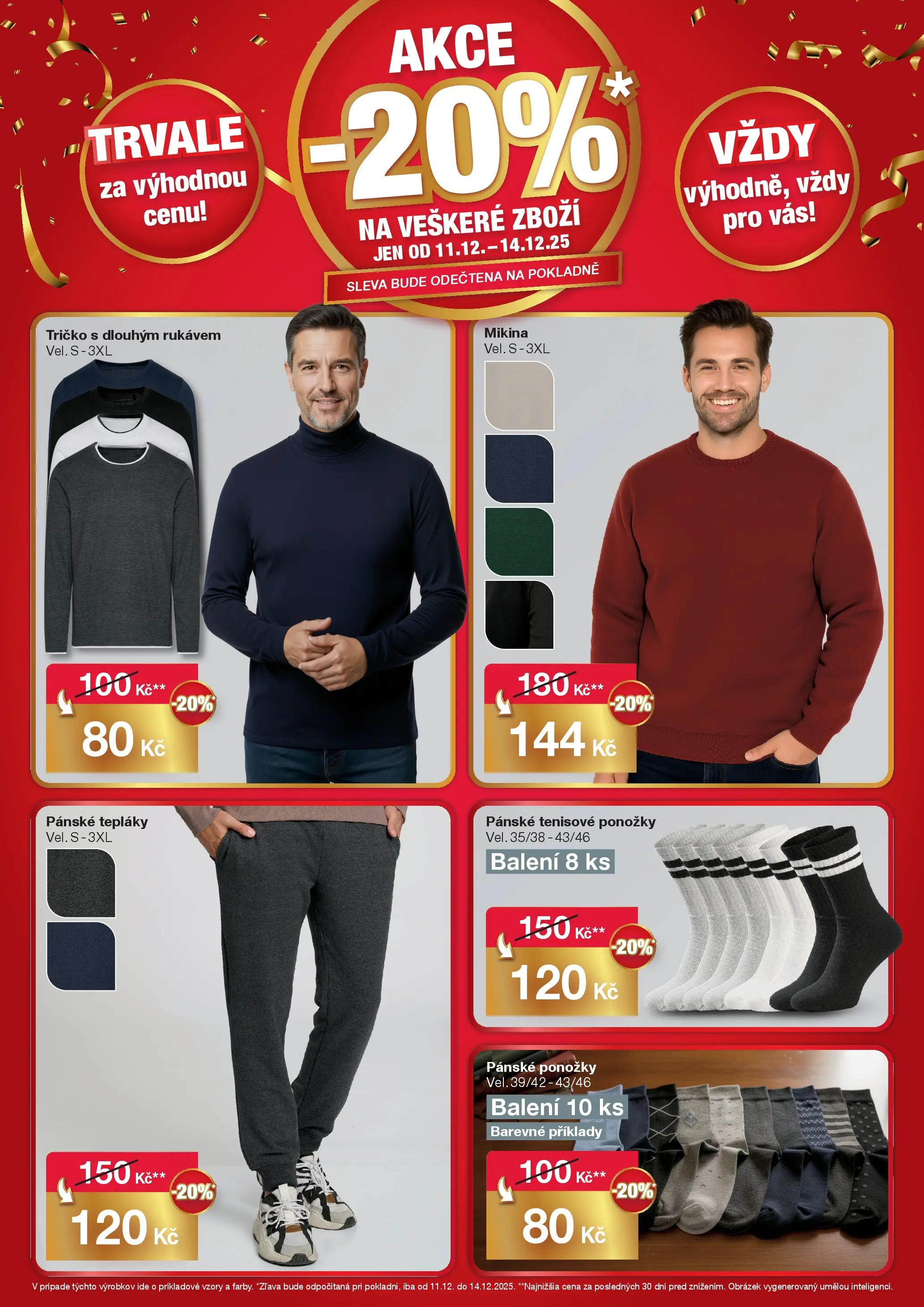 Woolworth leták - Frenštát pod Radhoštěm od 11.12.2025 - akční nabídka | Strana: 4 | Produkty: Tričko, Mikina, Ponožky, Tepláky