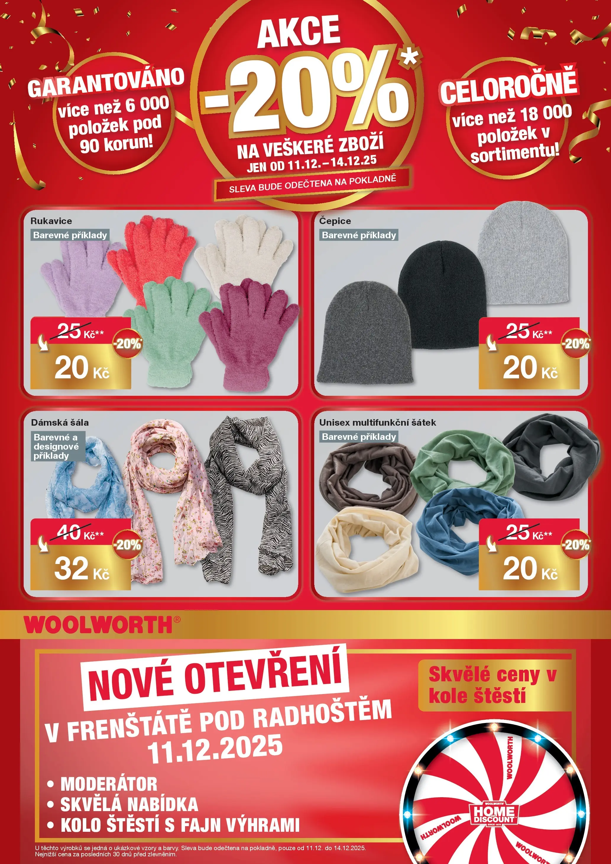 Woolworth leták - Frenštát pod Radhoštěm od 11.12.2025 - akční nabídka | Strana: 8 | Produkty: Šátek, Čepice, Rukavice, Kolo