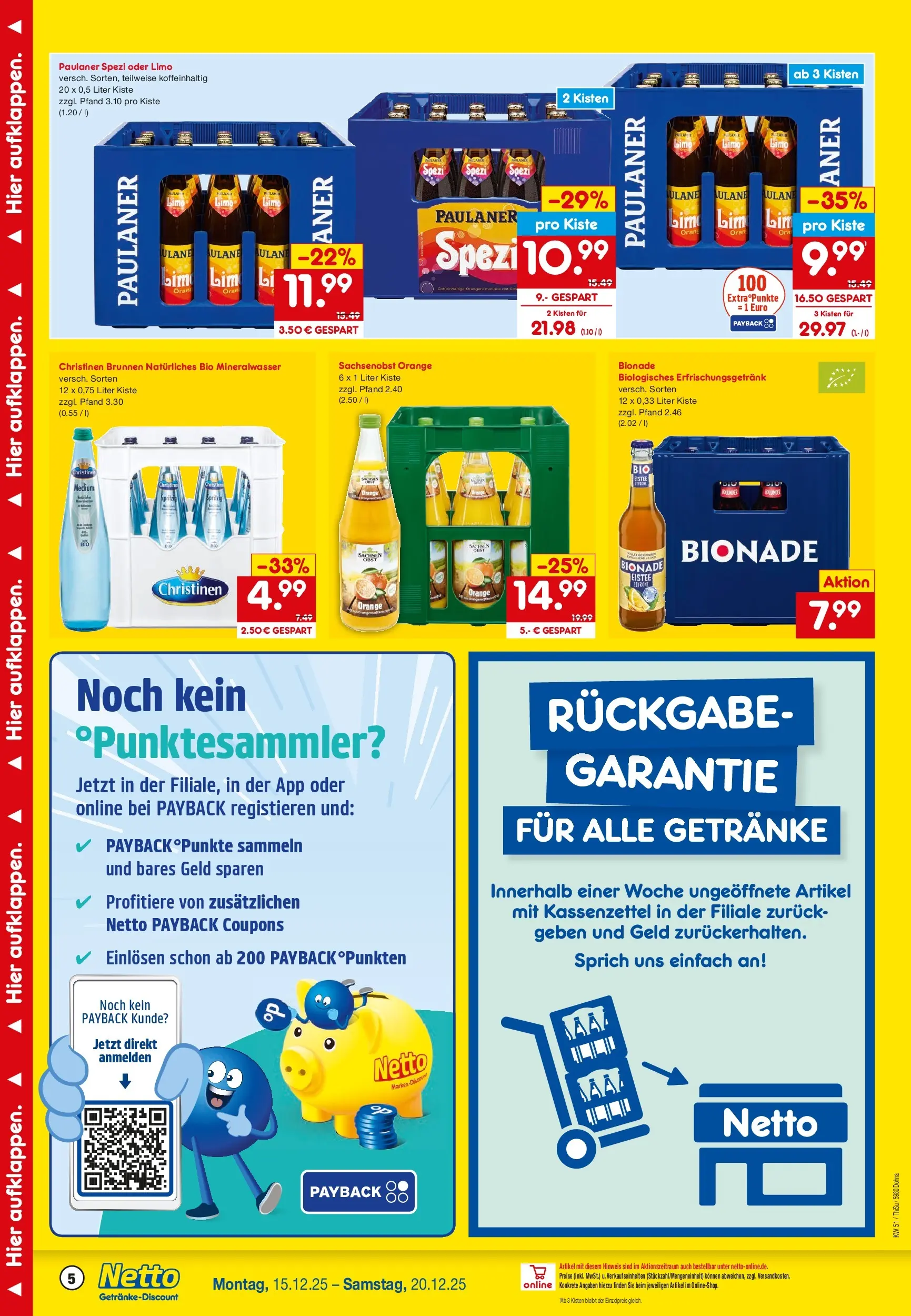 Netto Marken-Discount prospekt Dohna	 (ab 15.12.2025) » Angebote | Seite: 5 | Produkte: Bionade, Obst, Zitrone, Paulaner