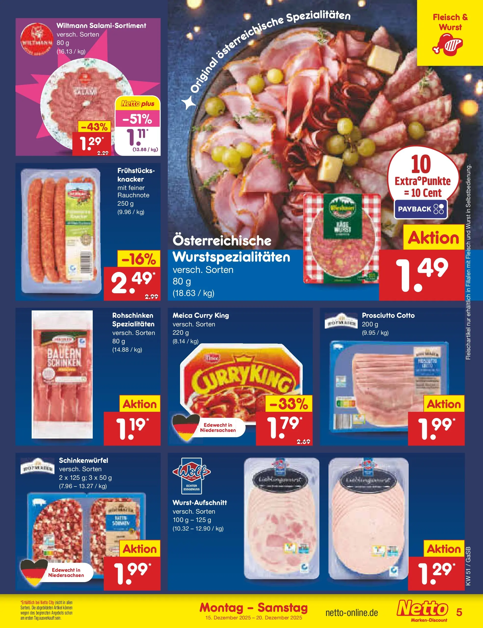 Netto Marken-Discount prospekt Bremen-Lesum	 (ab 15.12.2025) » Angebote | Seite: 5 | Produkte: Meica, Wurst, Fleisch