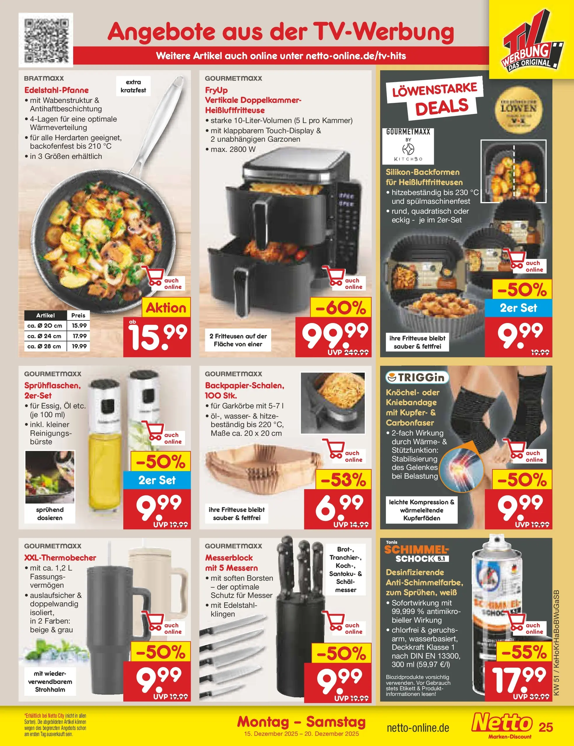 Netto Marken-Discount prospekt Stemwede-Dielingen (ab 14.12.2025) » Angebote | Seite: 33 | Produkte: Wasser, Brot, Fritteuse, Schal Netto Marken-Discount prospekt Stemwede-Dielingen (ab 14.12.2025) » Angebote | Seite: 33 | Produkte: Wasser, Brot, Fritteuse, Schal