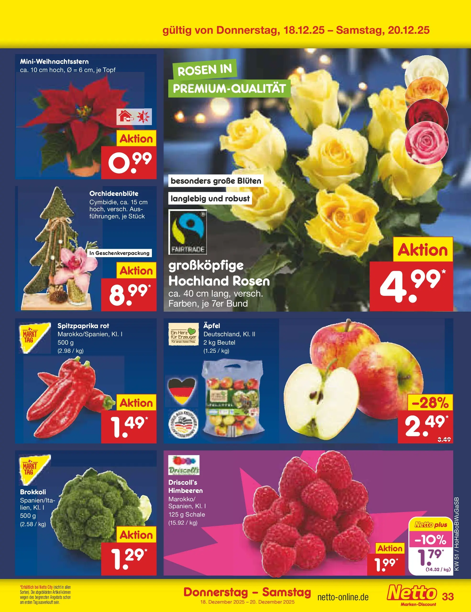 Netto Marken-Discount prospekt Stemwede-Dielingen (ab 14.12.2025) » Angebote | Seite: 41 | Produkte: Himbeeren, Äpfel, Brokkoli Netto Marken-Discount prospekt Stemwede-Dielingen (ab 14.12.2025) » Angebote | Seite: 41 | Produkte: Himbeeren, Äpfel, Brokkoli