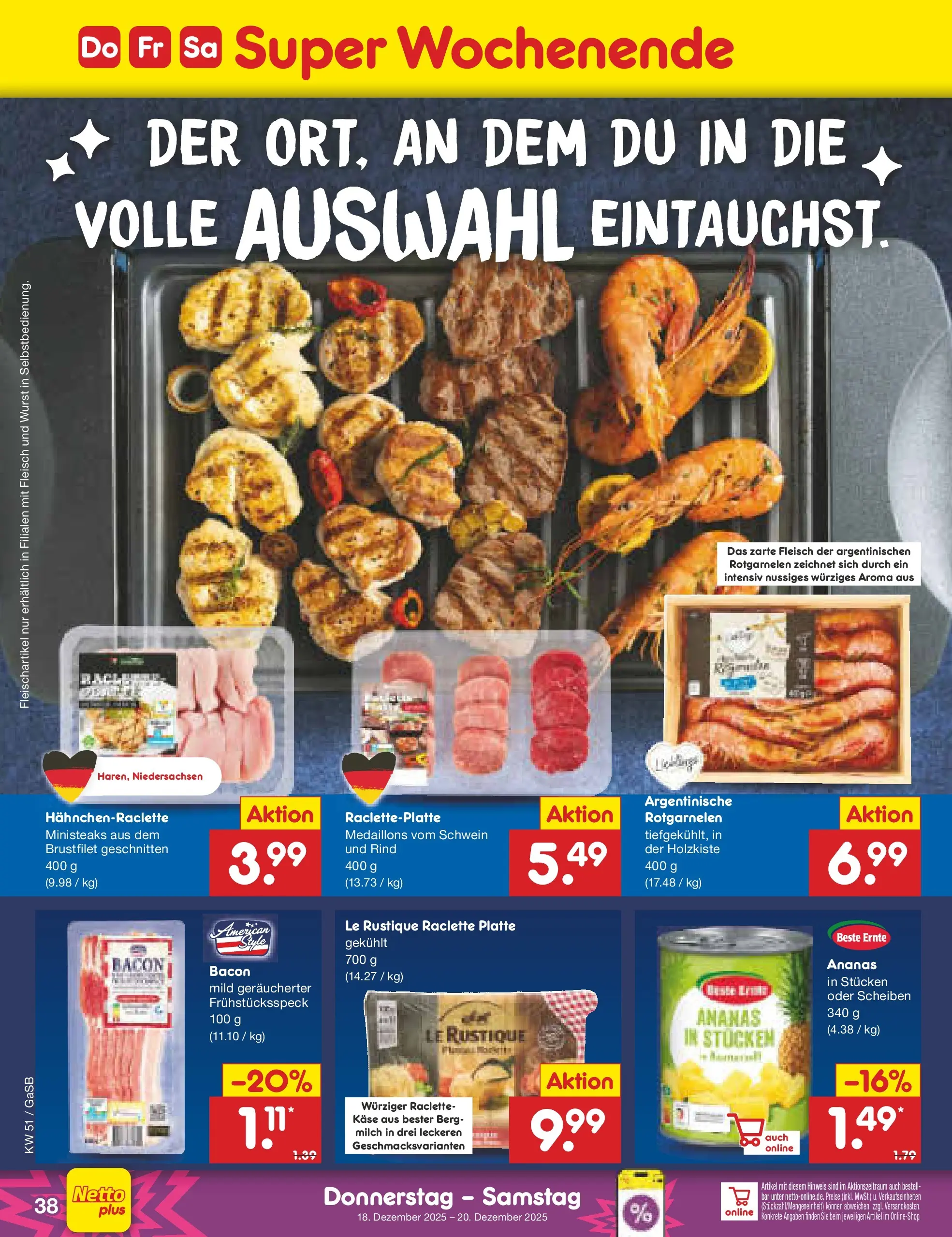 Netto Marken-Discount prospekt Bremen-Lesum	 (ab 15.12.2025) » Angebote | Seite: 46 | Produkte: Milch, Käse, Wurst, Fleisch