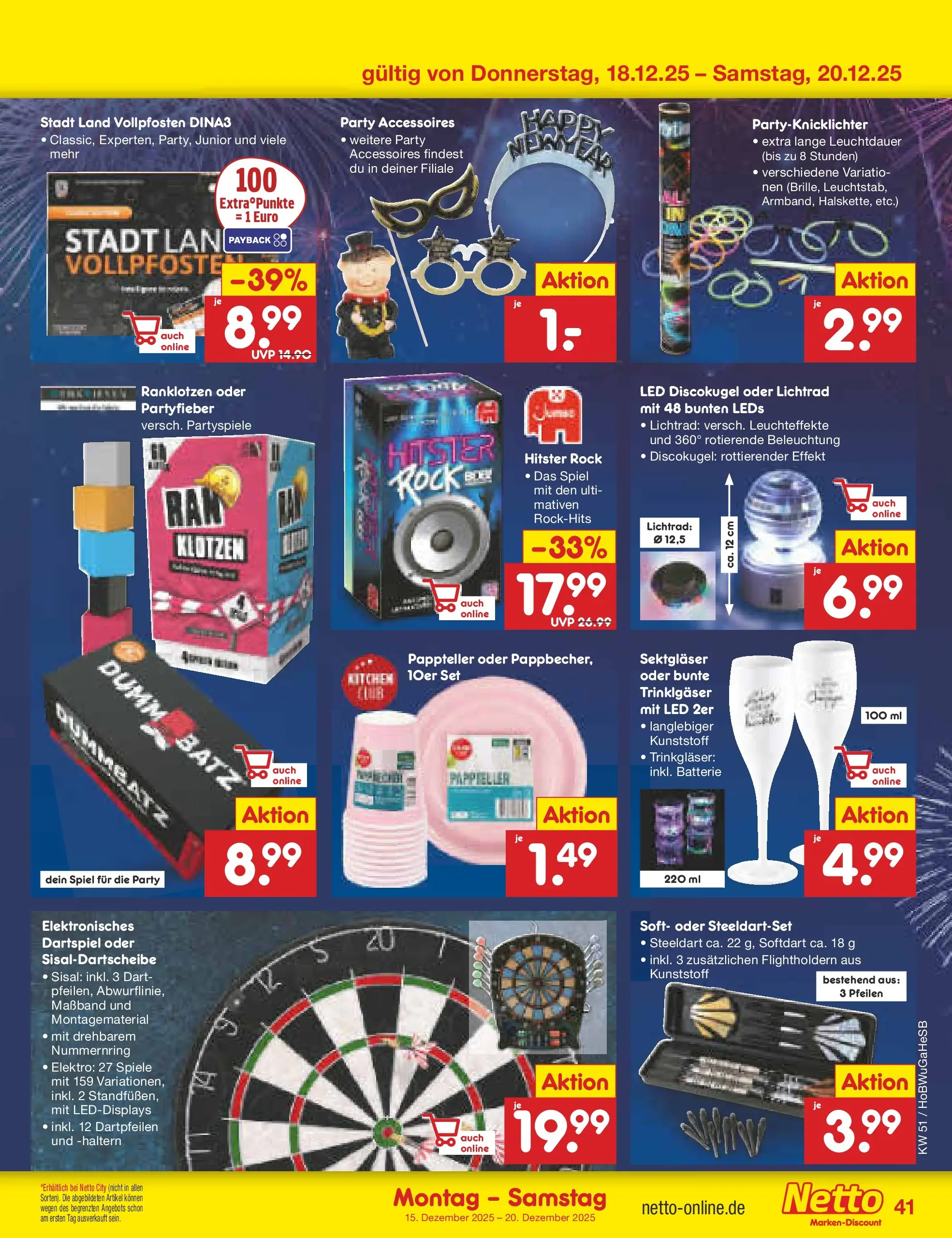 Netto Marken-Discount prospekt Stemwede-Dielingen (ab 14.12.2025) » Angebote | Seite: 49 | Produkte: Spiel, Batterie, Rock Netto Marken-Discount prospekt Stemwede-Dielingen (ab 14.12.2025) » Angebote | Seite: 49 | Produkte: Spiel, Batterie, Rock