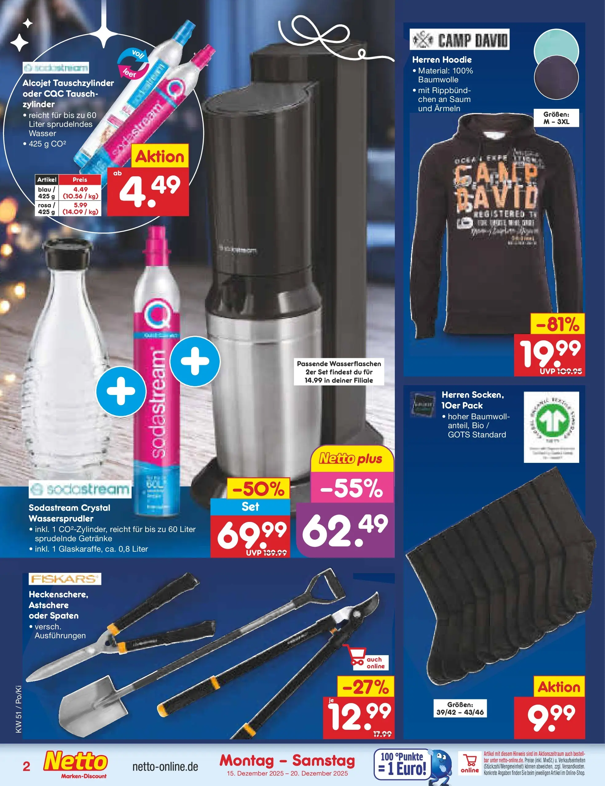 Netto Marken-Discount prospekt Bad Friedrichshall (ab 14.12.2025) » Angebote | Seite: 28 | Produkte: Hoodie, Wasser, Sodastream Netto Marken-Discount prospekt Bad Friedrichshall (ab 14.12.2025) » Angebote | Seite: 28 | Produkte: Hoodie, Wasser, Sodastream