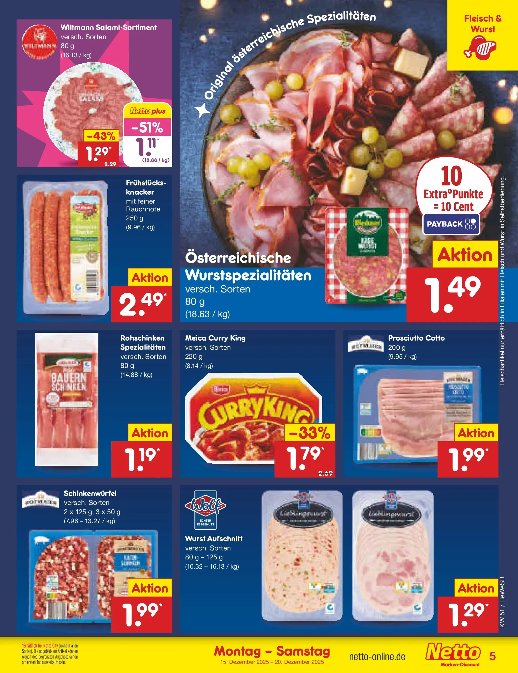 Netto Marken-Discount prospekt Hamburg (ab 15.12.2025) » Angebote | Seite: 5 | Produkte: Meica, Wurst, Fleisch Netto Marken-Discount prospekt Hamburg (ab 15.12.2025) » Angebote | Seite: 5 | Produkte: Meica, Wurst, Fleisch