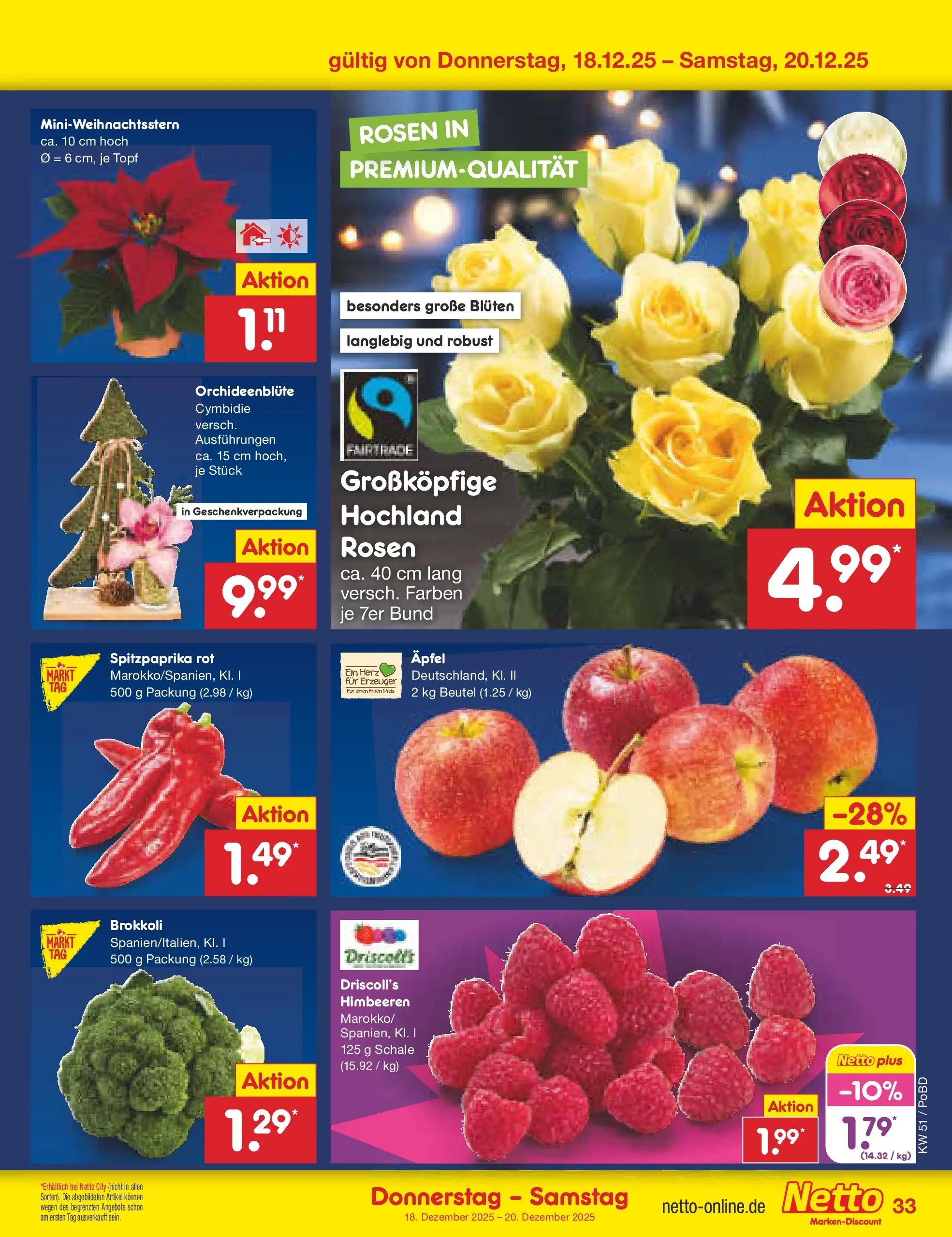 Netto Marken-Discount prospekt Selb (ab 15.12.2025) » Angebote | Seite: 47 | Produkte: Himbeeren, Äpfel, Brokkoli Netto Marken-Discount prospekt Selb (ab 15.12.2025) » Angebote | Seite: 47 | Produkte: Himbeeren, Äpfel, Brokkoli