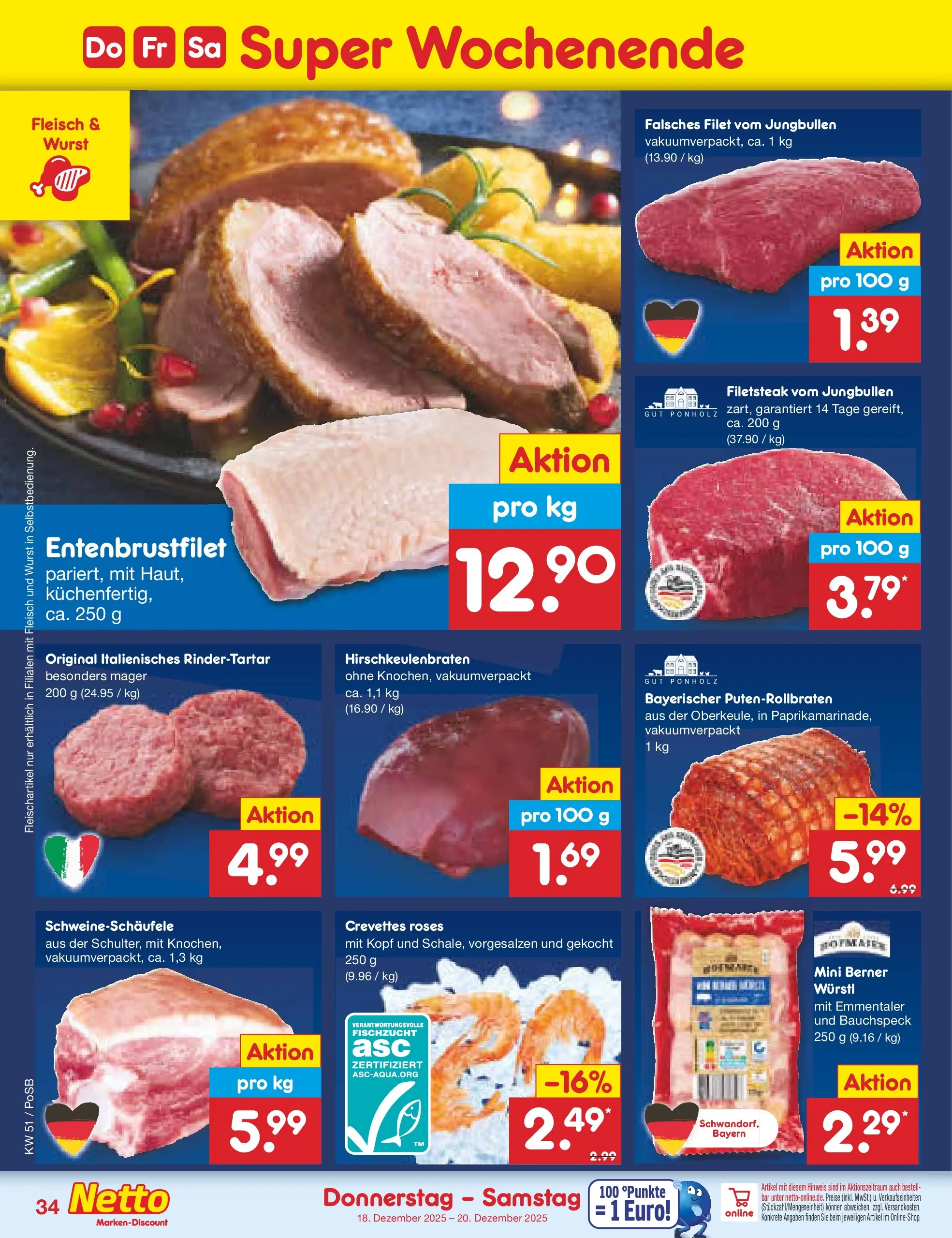 Netto Marken-Discount prospekt Regensburg	 (ab 15.12.2025) » Angebote | Seite: 48 | Produkte: Würstl, Wurst, Fleisch