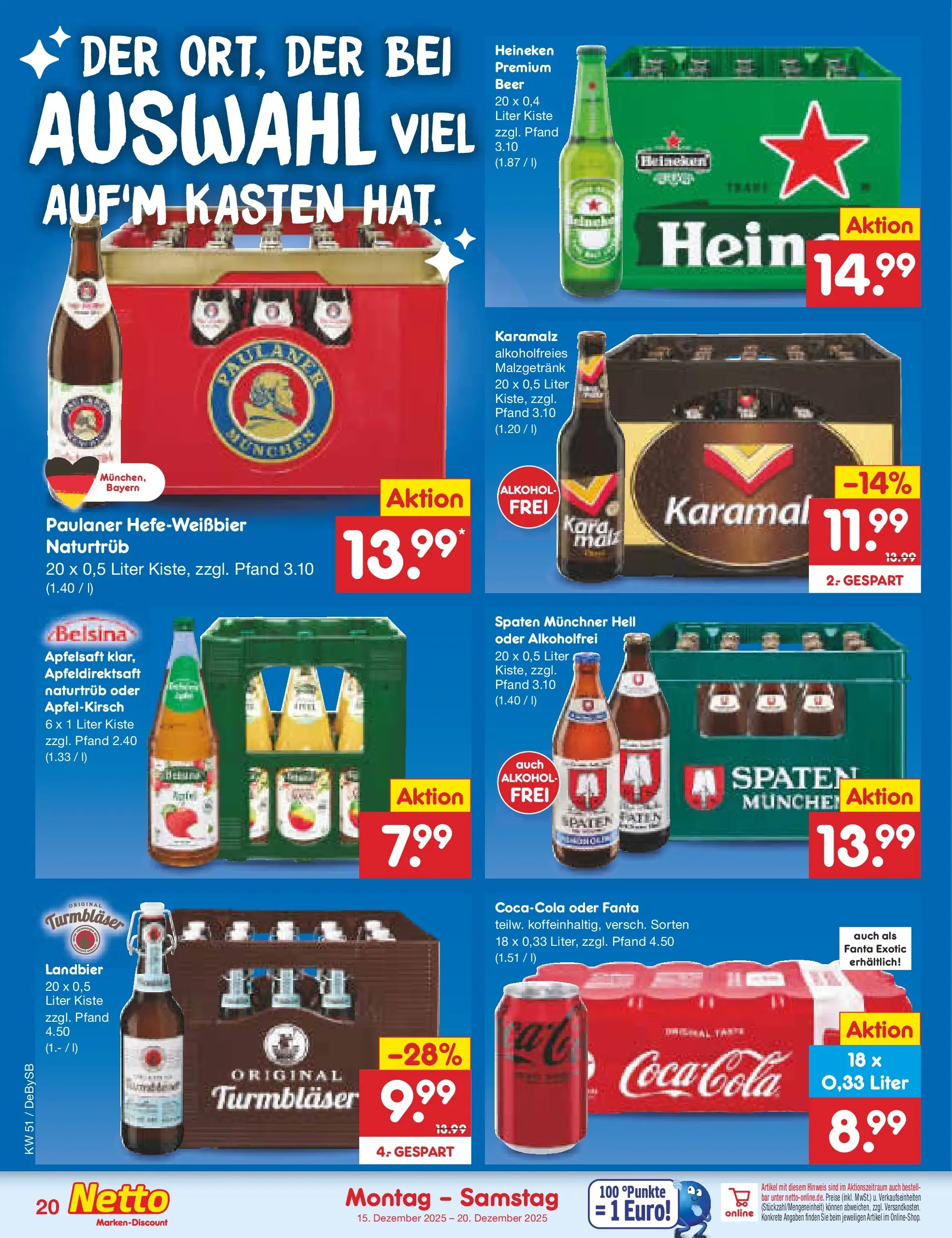 Netto Marken-Discount prospekt Thierhaupten (ab 15.12.2025) » Angebote | Seite: 24 | Produkte: Coca cola, Fanta, Cola, Heineken Netto Marken-Discount prospekt Thierhaupten (ab 15.12.2025) » Angebote | Seite: 24 | Produkte: Coca cola, Fanta, Cola, Heineken