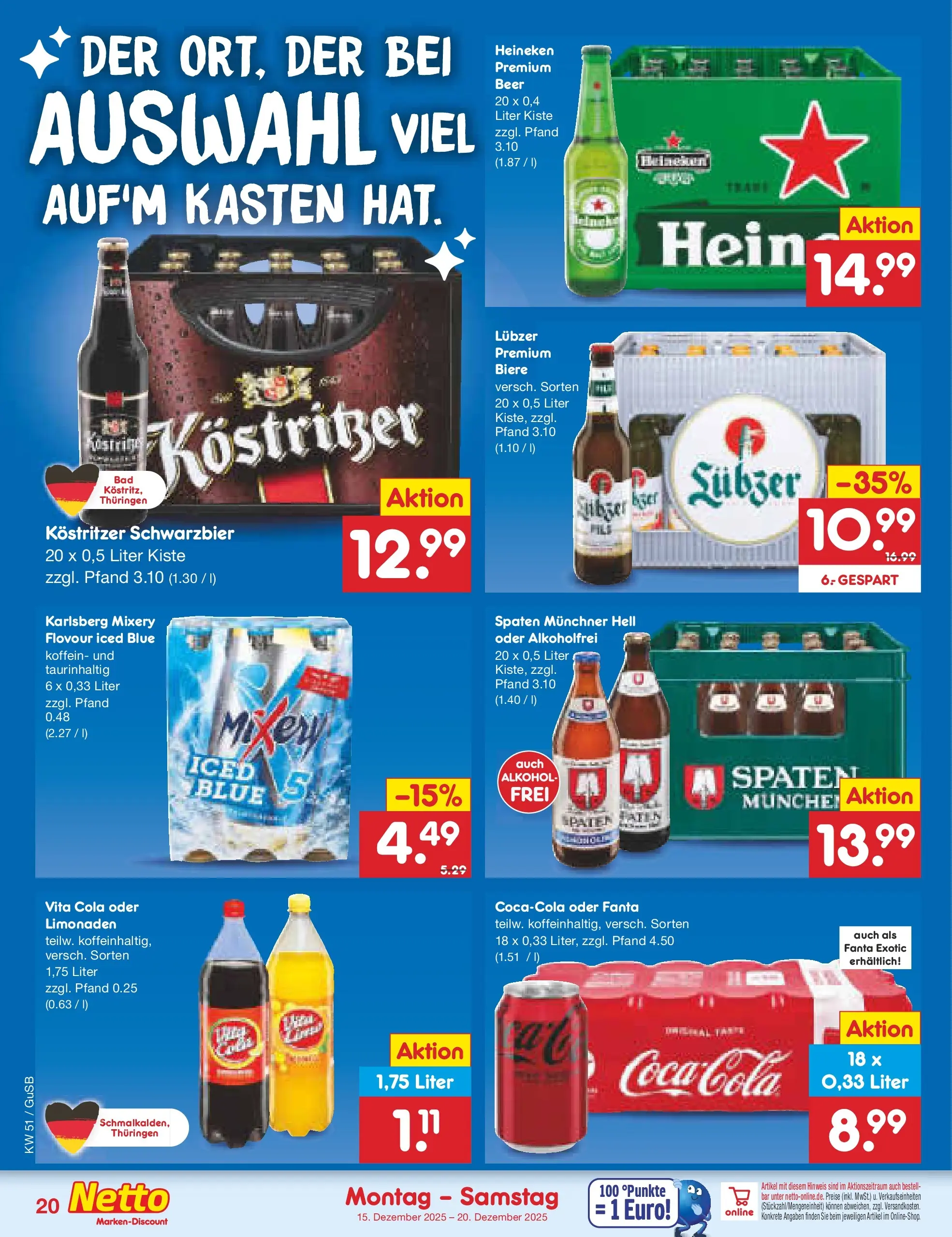 Netto Marken-Discount prospekt Machern (ab 15.12.2025) » Angebote | Seite: 24 | Produkte: Fanta, Kostritzer, Heineken, Vita cola Netto Marken-Discount prospekt Machern (ab 15.12.2025) » Angebote | Seite: 24 | Produkte: Fanta, Kostritzer, Heineken, Vita cola