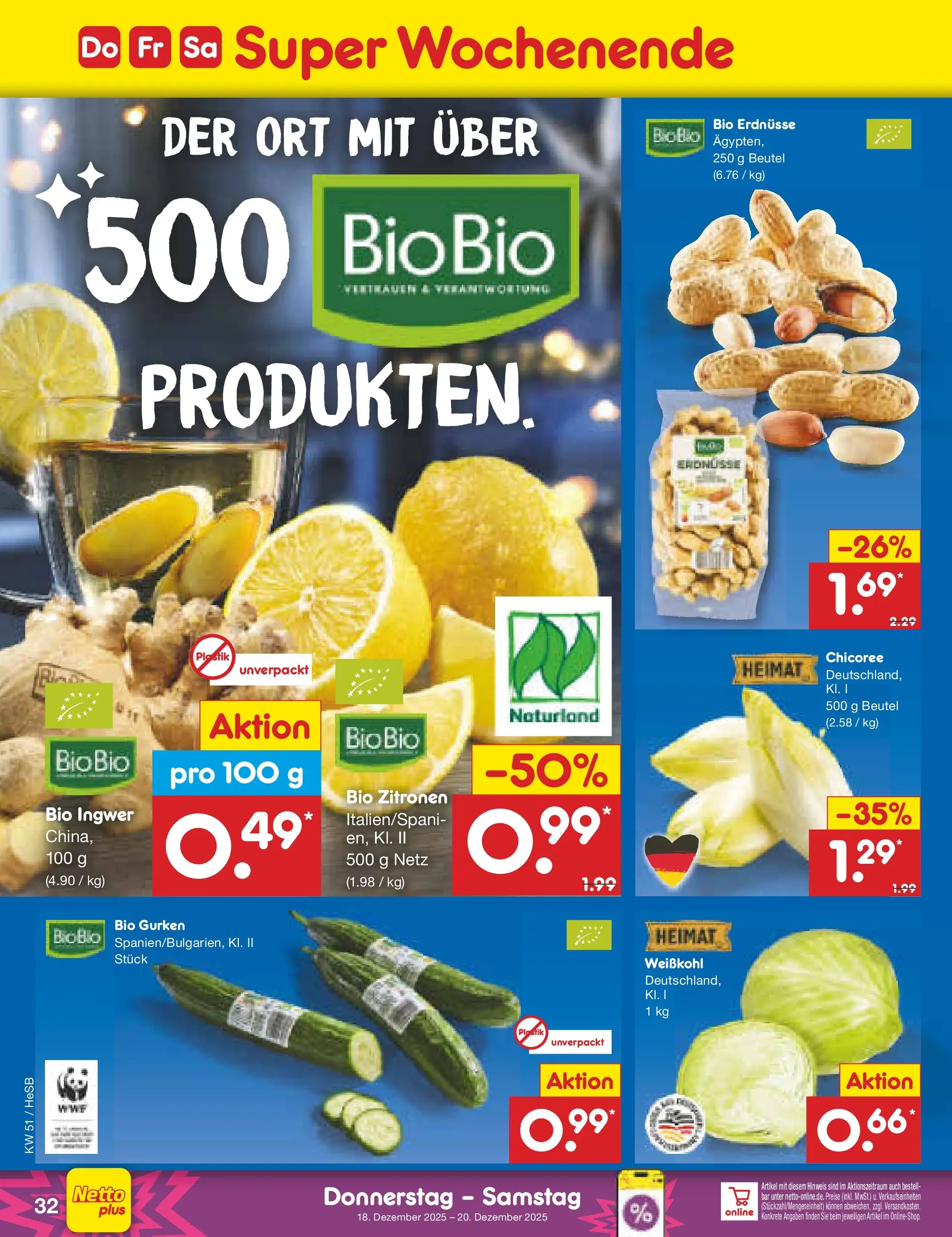 Netto Marken-Discount prospekt Hamburg (ab 15.12.2025) » Angebote | Seite: 46 | Produkte: Erdnüsse, Gurken, Zitronen Netto Marken-Discount prospekt Hamburg (ab 15.12.2025) » Angebote | Seite: 46 | Produkte: Erdnüsse, Gurken, Zitronen