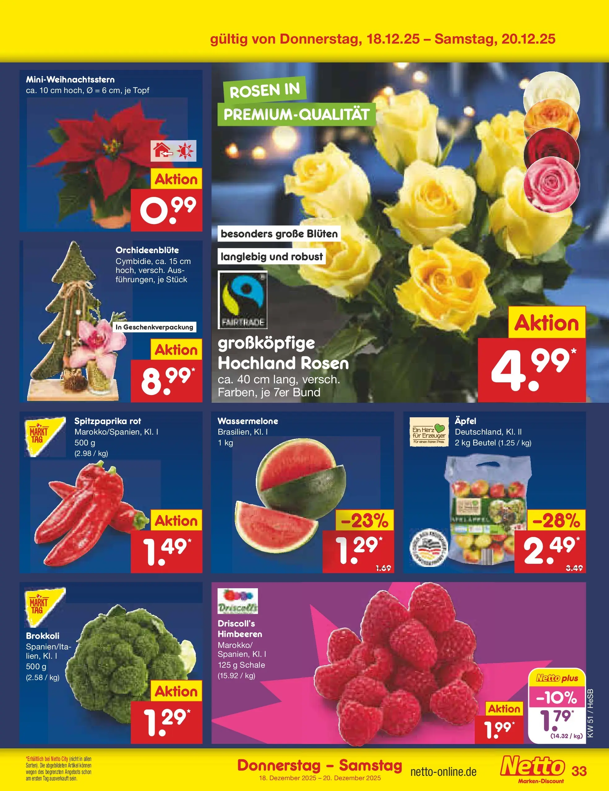 Netto Marken-Discount prospekt Hamburg (ab 15.12.2025) » Angebote | Seite: 47 | Produkte: Himbeeren, Äpfel, Brokkoli, Wassermelone Netto Marken-Discount prospekt Hamburg (ab 15.12.2025) » Angebote | Seite: 47 | Produkte: Himbeeren, Äpfel, Brokkoli, Wassermelone
