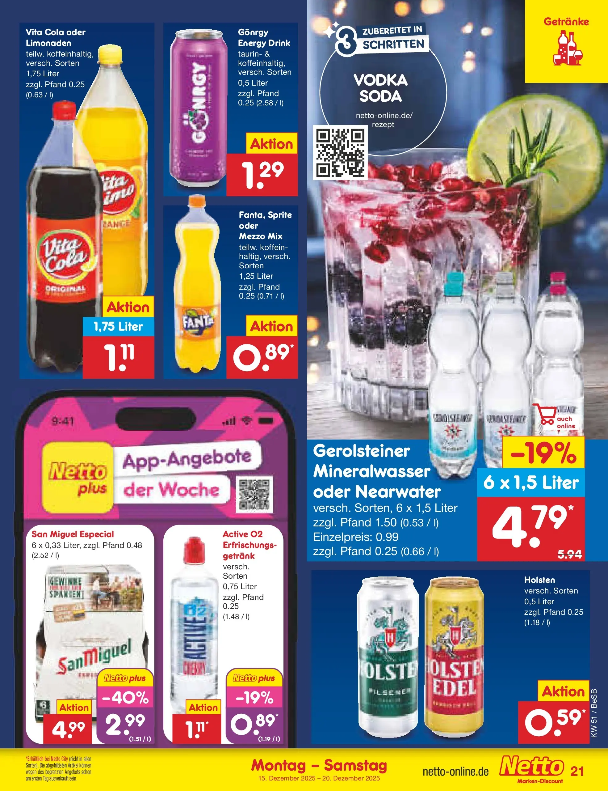 Netto Marken-Discount prospekt Kremmen (ab 15.12.2025) » Angebote | Seite: 25 | Produkte: Fanta, Sprite, Cola, Vita cola Netto Marken-Discount prospekt Kremmen (ab 15.12.2025) » Angebote | Seite: 25 | Produkte: Fanta, Sprite, Cola, Vita cola
