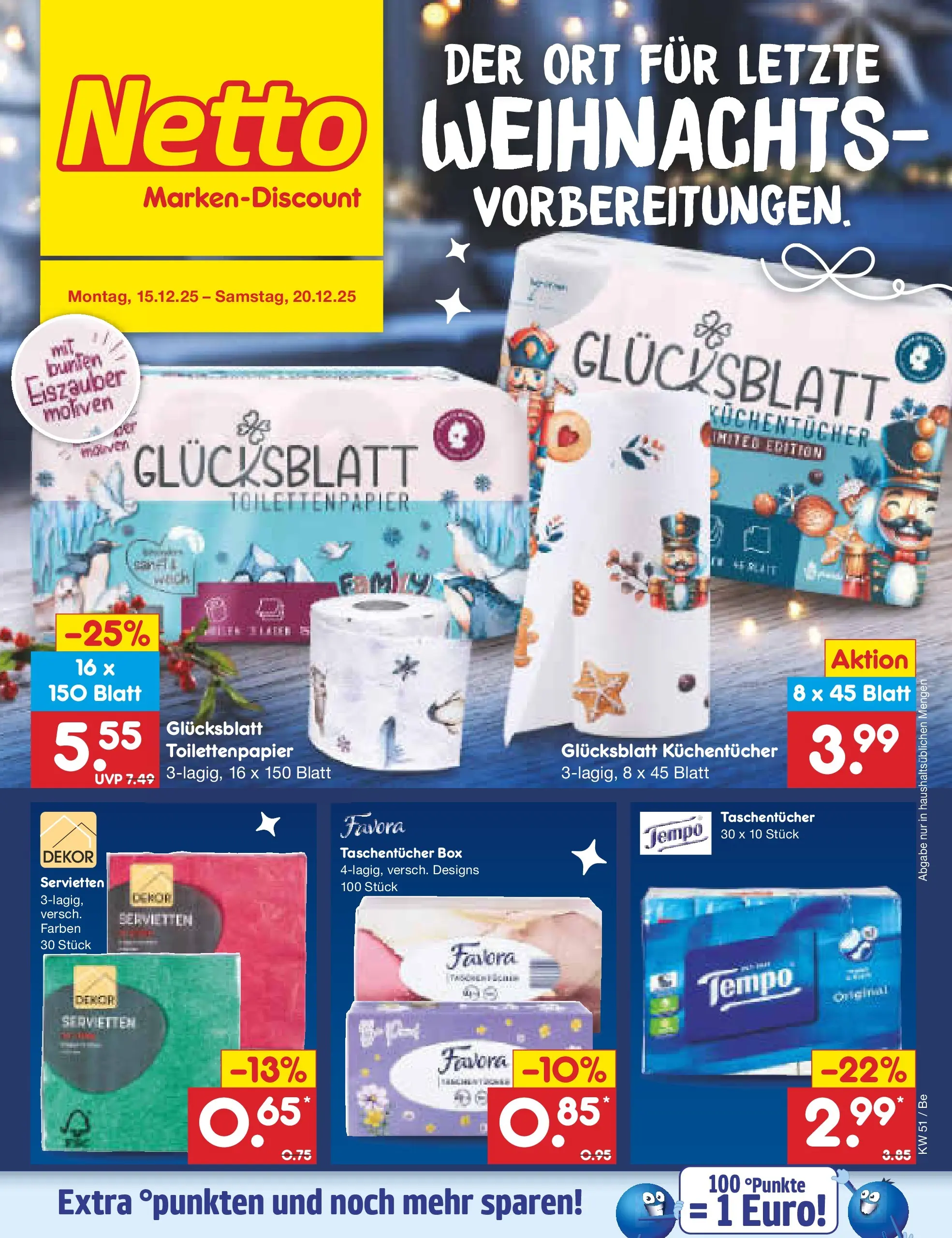 Netto Marken-Discount prospekt Kremmen (ab 15.12.2025) » Angebote | Seite: 26 | Produkte: Box, Tempo, Toilettenpapier Netto Marken-Discount prospekt Kremmen (ab 15.12.2025) » Angebote | Seite: 26 | Produkte: Box, Tempo, Toilettenpapier