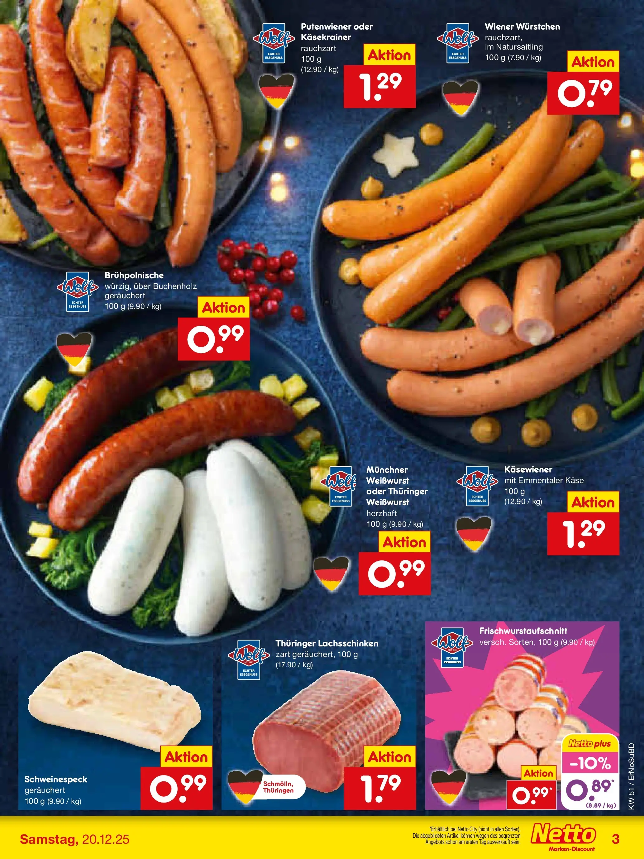 Netto Marken-Discount prospekt Elxleben (ab 15.12.2025) » Angebote | Seite: 9 | Produkte: Wiener wurstchen, Käse, Käsekrainer, Weißwurst Netto Marken-Discount prospekt Elxleben (ab 15.12.2025) » Angebote | Seite: 9 | Produkte: Wiener wurstchen, Käse, Käsekrainer, Weißwurst
