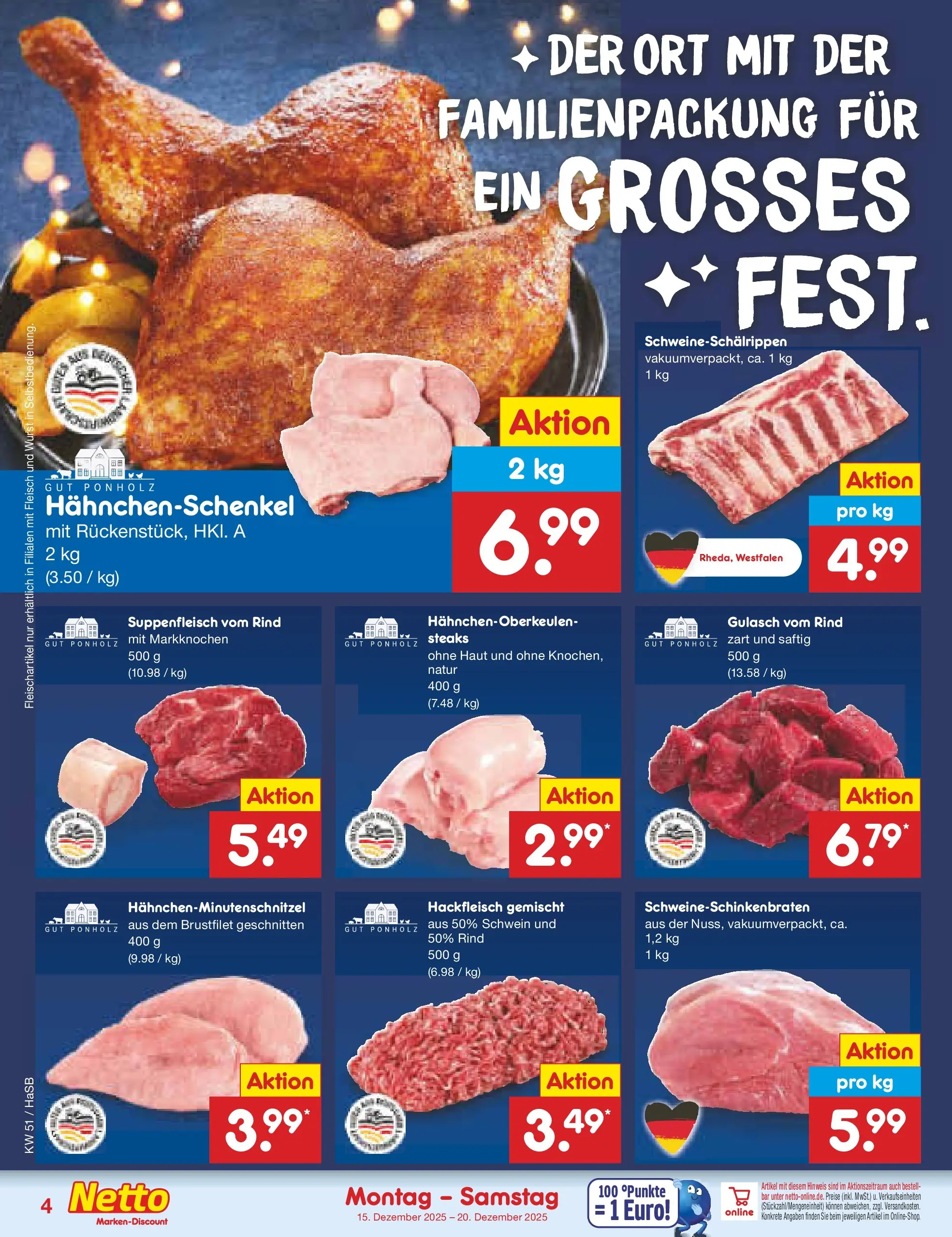 Netto Marken-Discount prospekt Wuppertal (ab 15.12.2025) » Angebote | Seite: 4 | Produkte: Gulasch, Suppenfleisch, Wurst, Fleisch Netto Marken-Discount prospekt Wuppertal (ab 15.12.2025) » Angebote | Seite: 4 | Produkte: Gulasch, Suppenfleisch, Wurst, Fleisch