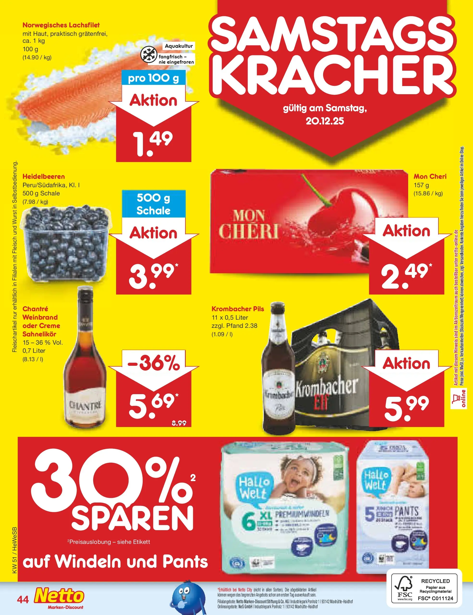 Netto Marken-Discount prospekt Hamburg (ab 15.12.2025) » Angebote | Seite: 58 | Produkte: Creme, Wurst, Fleisch, Mon cheri Netto Marken-Discount prospekt Hamburg (ab 15.12.2025) » Angebote | Seite: 58 | Produkte: Creme, Wurst, Fleisch, Mon cheri
