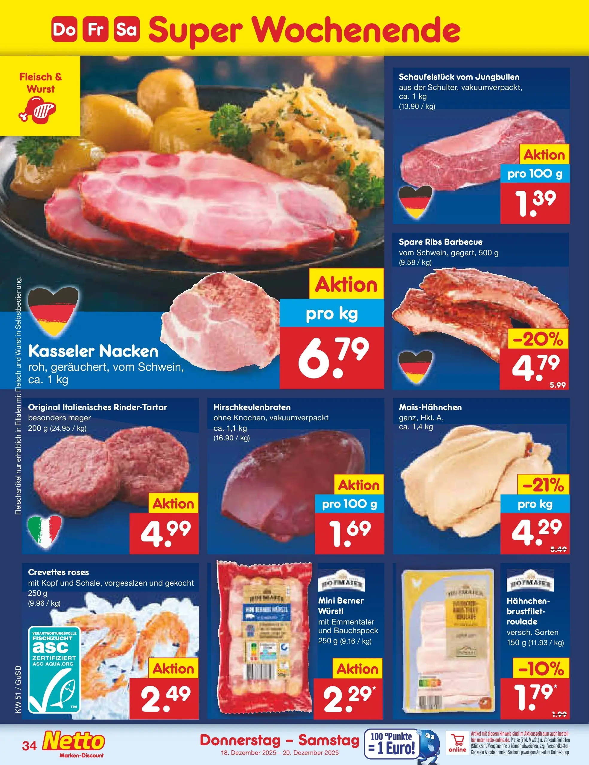 Netto Marken-Discount prospekt Machern (ab 15.12.2025) » Angebote | Seite: 42 | Produkte: Würstl, Kasseler nacken, Wurst, Fleisch Netto Marken-Discount prospekt Machern (ab 15.12.2025) » Angebote | Seite: 42 | Produkte: Würstl, Kasseler nacken, Wurst, Fleisch