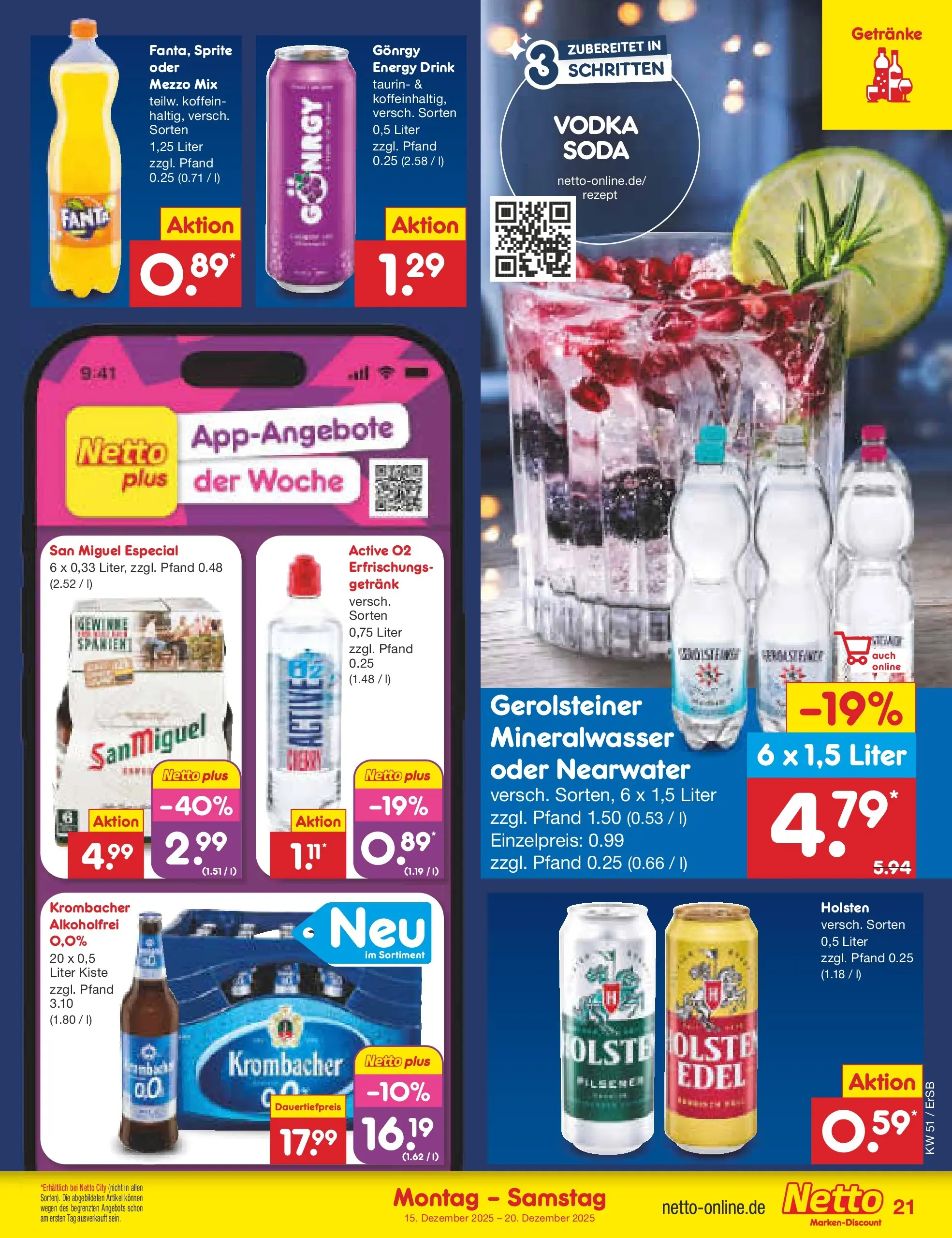 Netto Marken-Discount prospekt Erfurt (ab 15.12.2025) » Angebote | Seite: 25 | Produkte: Fanta, Mineralwasser, Krombacher, Vodka Netto Marken-Discount prospekt Erfurt (ab 15.12.2025) » Angebote | Seite: 25 | Produkte: Fanta, Mineralwasser, Krombacher, Vodka