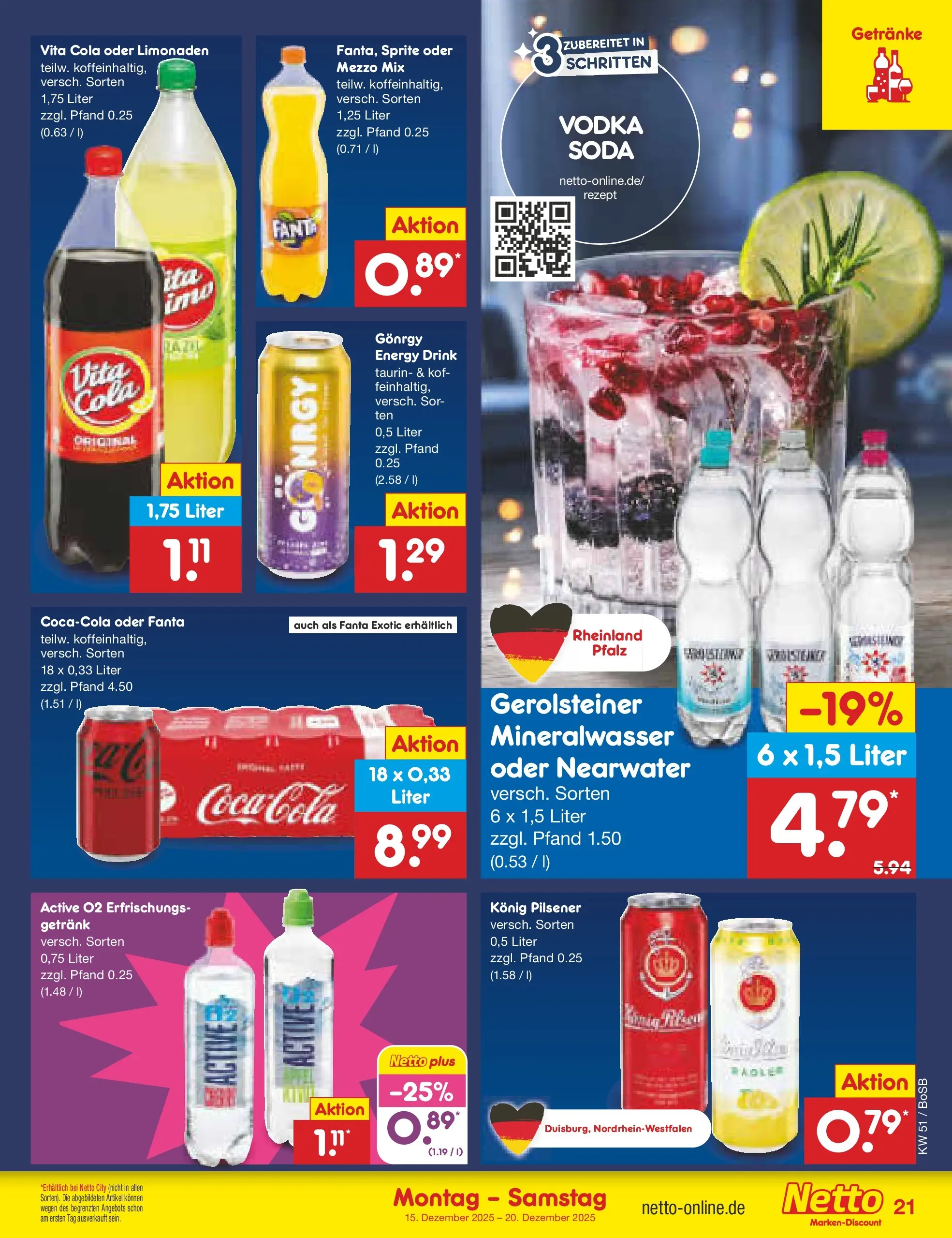 Netto Marken-Discount prospekt Stadtlohn	 (ab 15.12.2025) » Angebote | Seite: 25 | Produkte: Mezzo mix, Fanta, Sprite, Cola