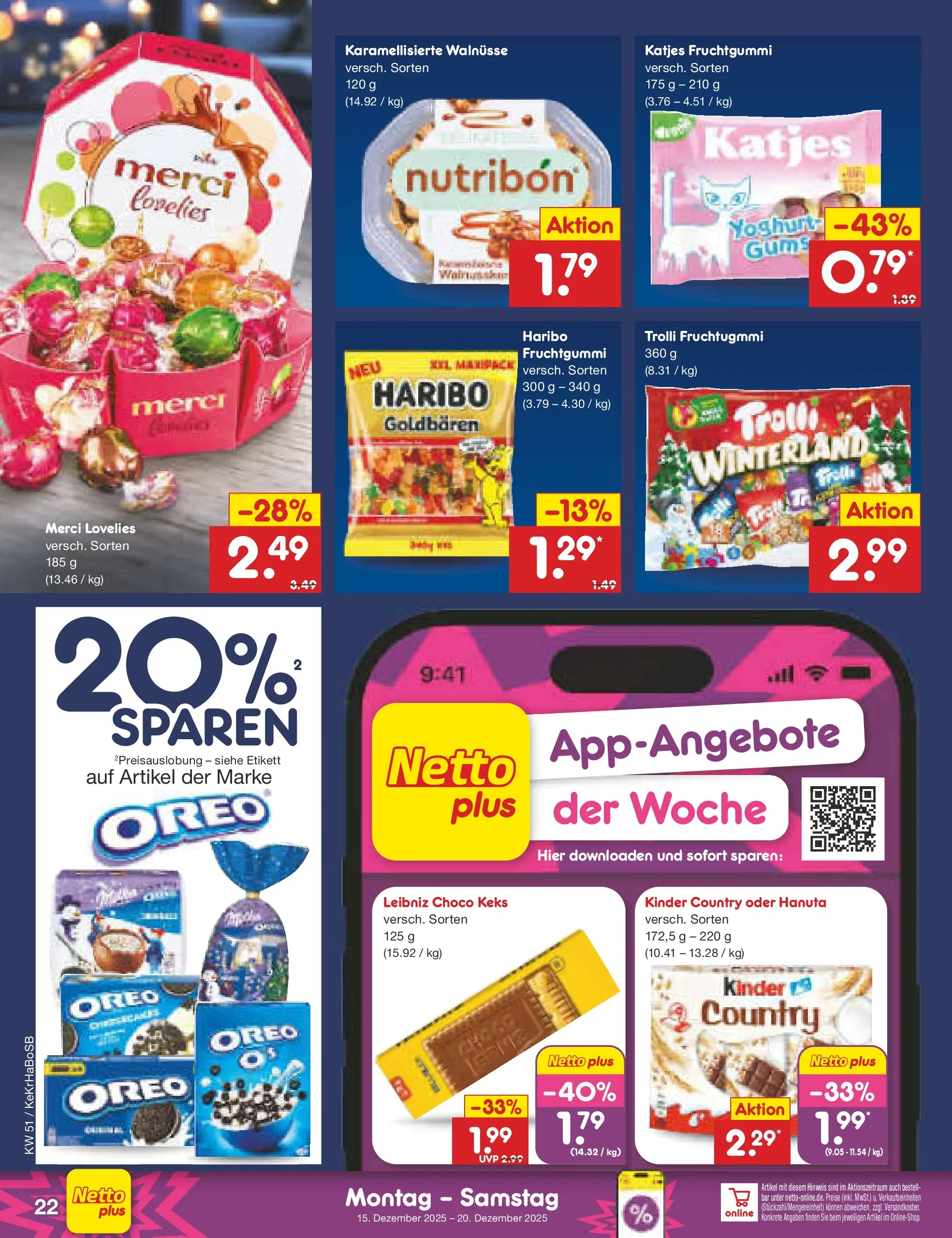 Netto Marken-Discount prospekt Kruft (ab 15.12.2025) » Angebote | Seite: 30 | Produkte: Merci, Haribo, Katjes, Kinder country Netto Marken-Discount prospekt Kruft (ab 15.12.2025) » Angebote | Seite: 30 | Produkte: Merci, Haribo, Katjes, Kinder country