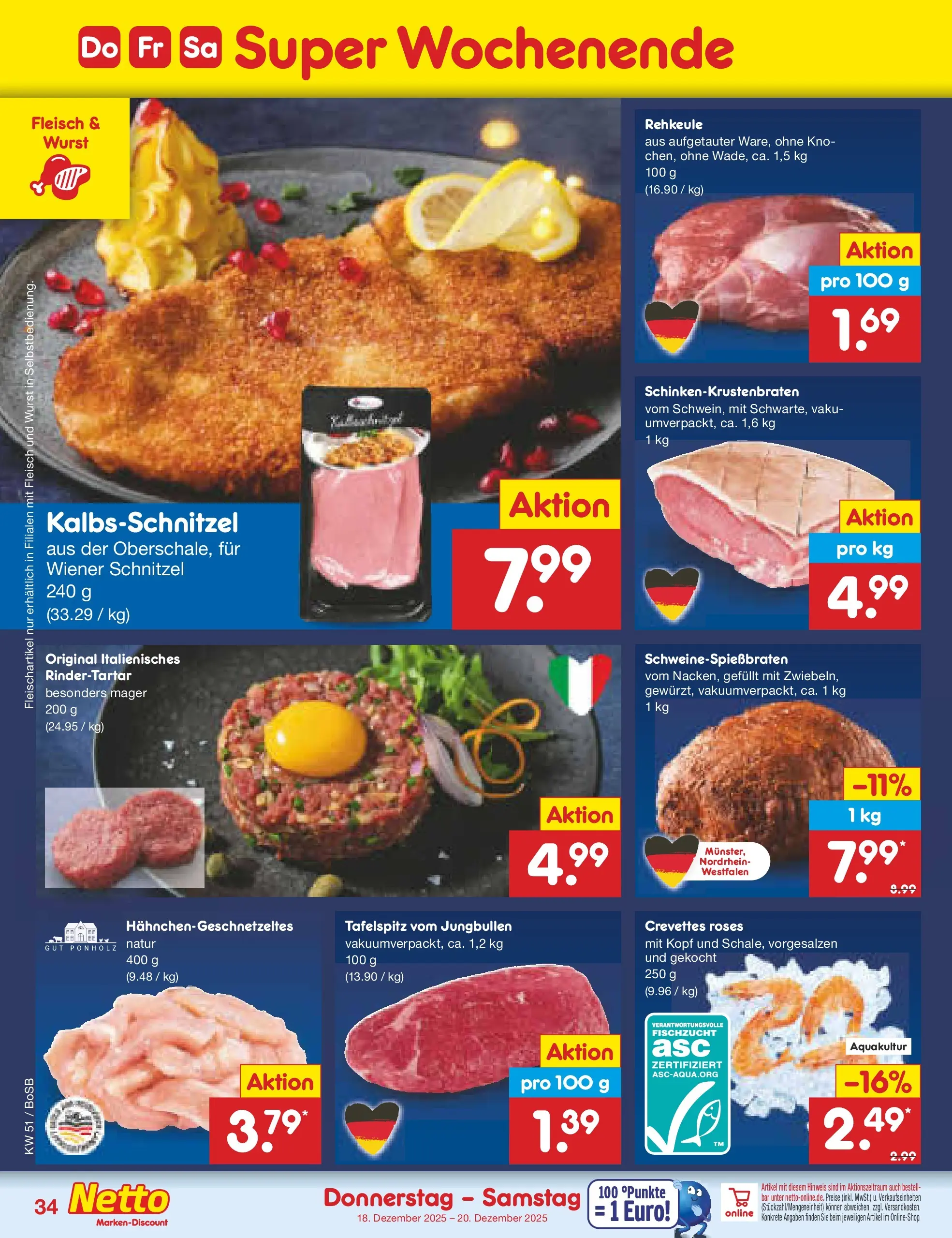 Netto Marken-Discount prospekt Stadtlohn	 (ab 15.12.2025) » Angebote | Seite: 42 | Produkte: Tafelspitz, Schnitzel, Wurst, Fleisch