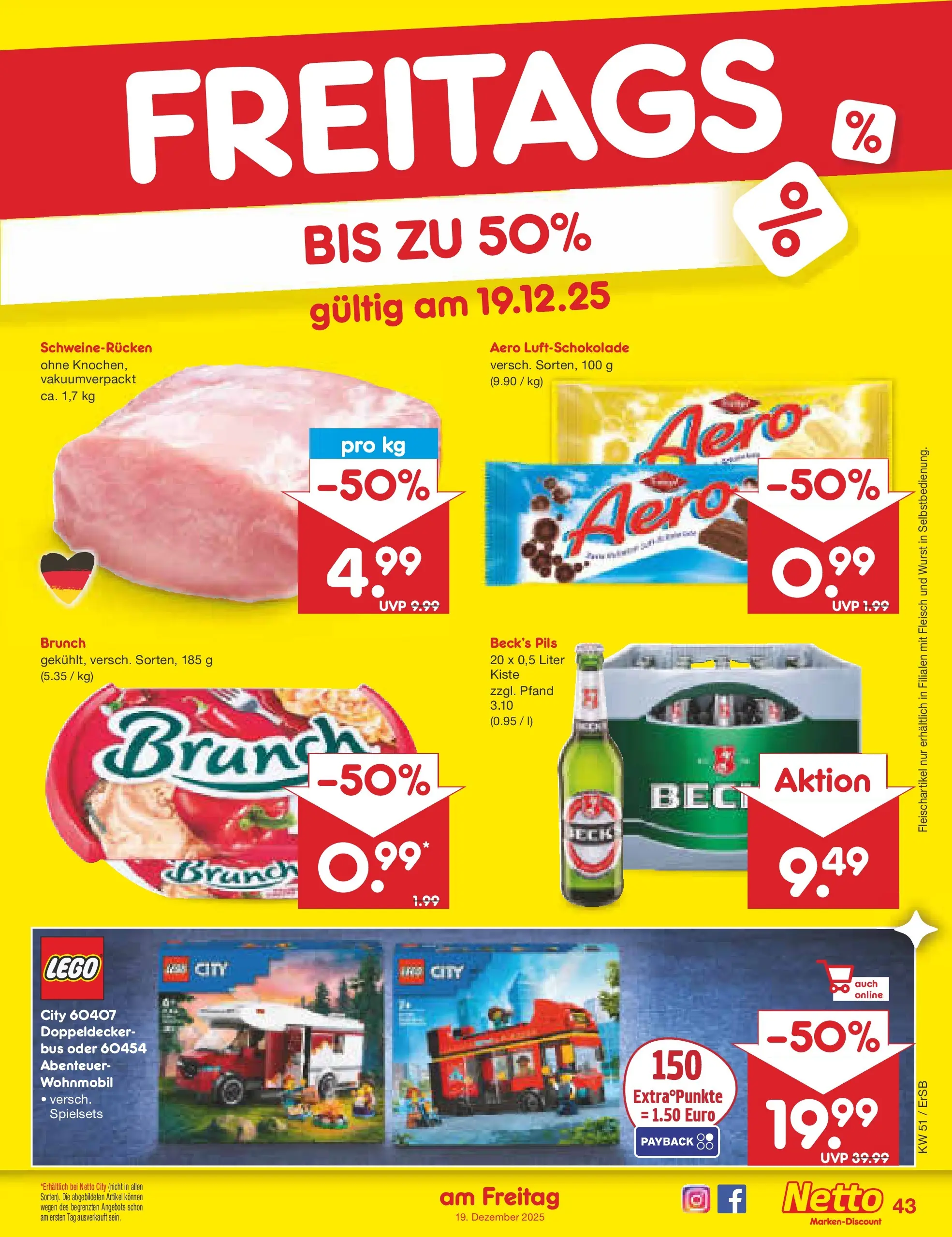 Netto Marken-Discount prospekt Erfurt (ab 15.12.2025) » Angebote | Seite: 51 | Produkte: Pils, Wurst, Schweinerucken, Fleisch Netto Marken-Discount prospekt Erfurt (ab 15.12.2025) » Angebote | Seite: 51 | Produkte: Pils, Wurst, Schweinerucken, Fleisch