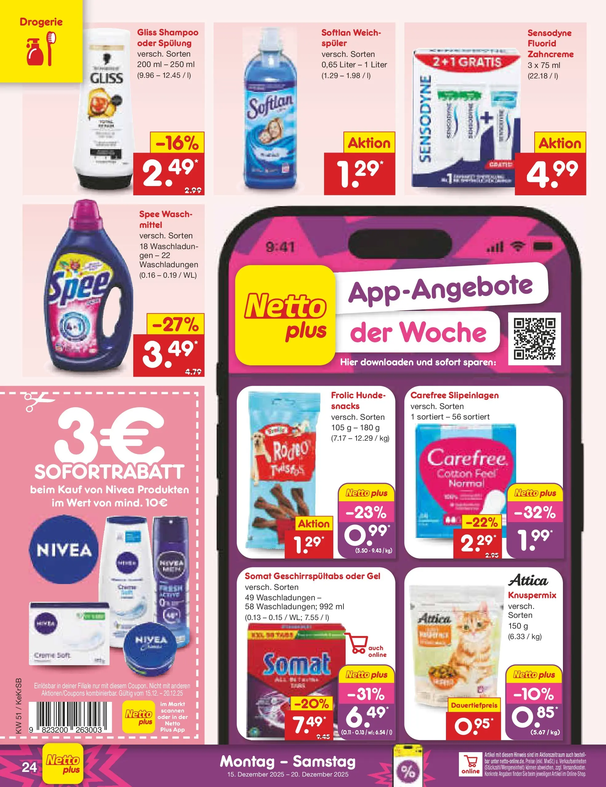 Netto Marken-Discount prospekt Kruft (ab 15.12.2025) » Angebote | Seite: 32 | Produkte: Shampoo, Spülung, Spee Netto Marken-Discount prospekt Kruft (ab 15.12.2025) » Angebote | Seite: 32 | Produkte: Shampoo, Spülung, Spee