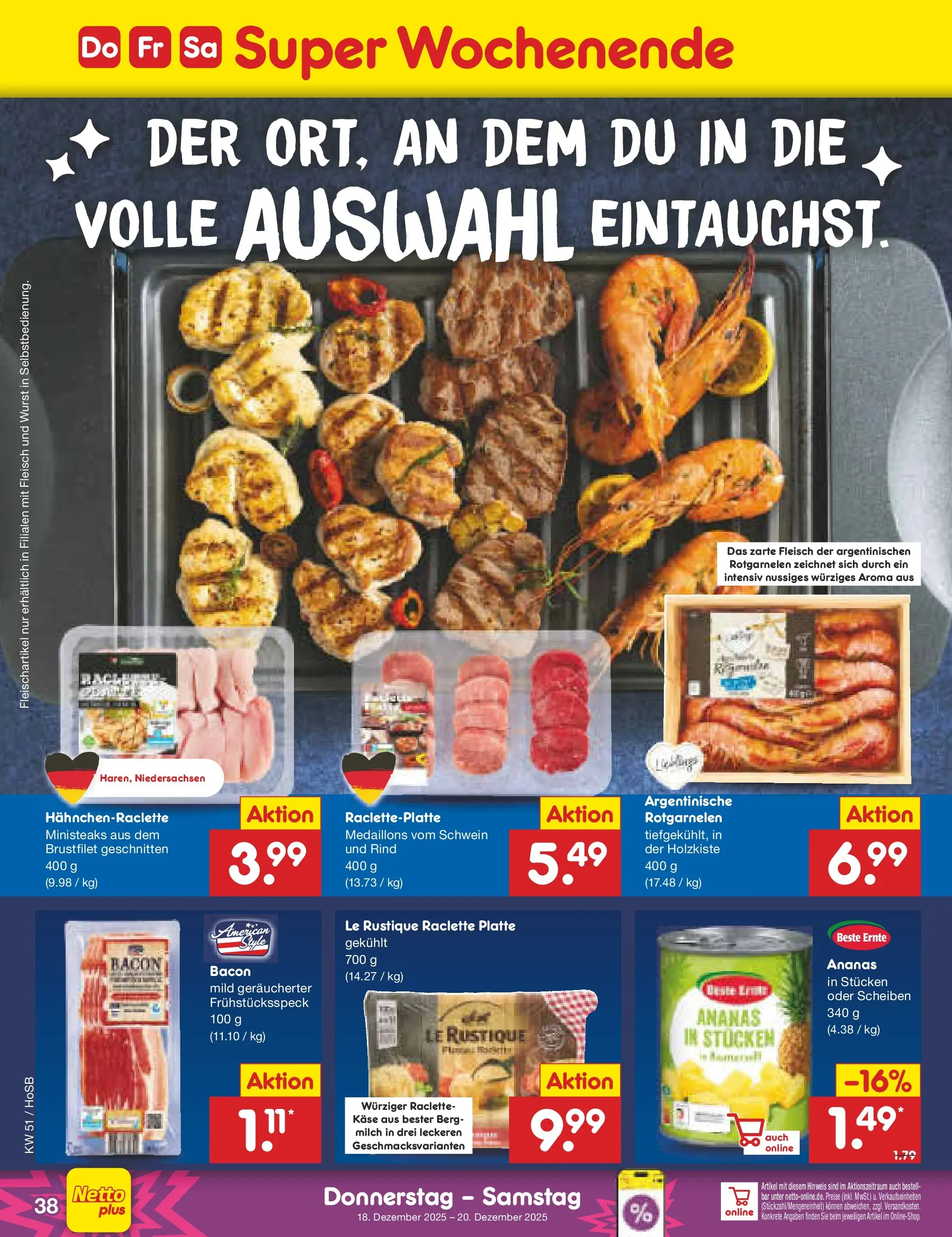 Netto Marken-Discount prospekt Hannover (ab 15.12.2025) » Angebote | Seite: 46 | Produkte: Milch, Käse, Ananas, Wurst Netto Marken-Discount prospekt Hannover (ab 15.12.2025) » Angebote | Seite: 46 | Produkte: Milch, Käse, Ananas, Wurst