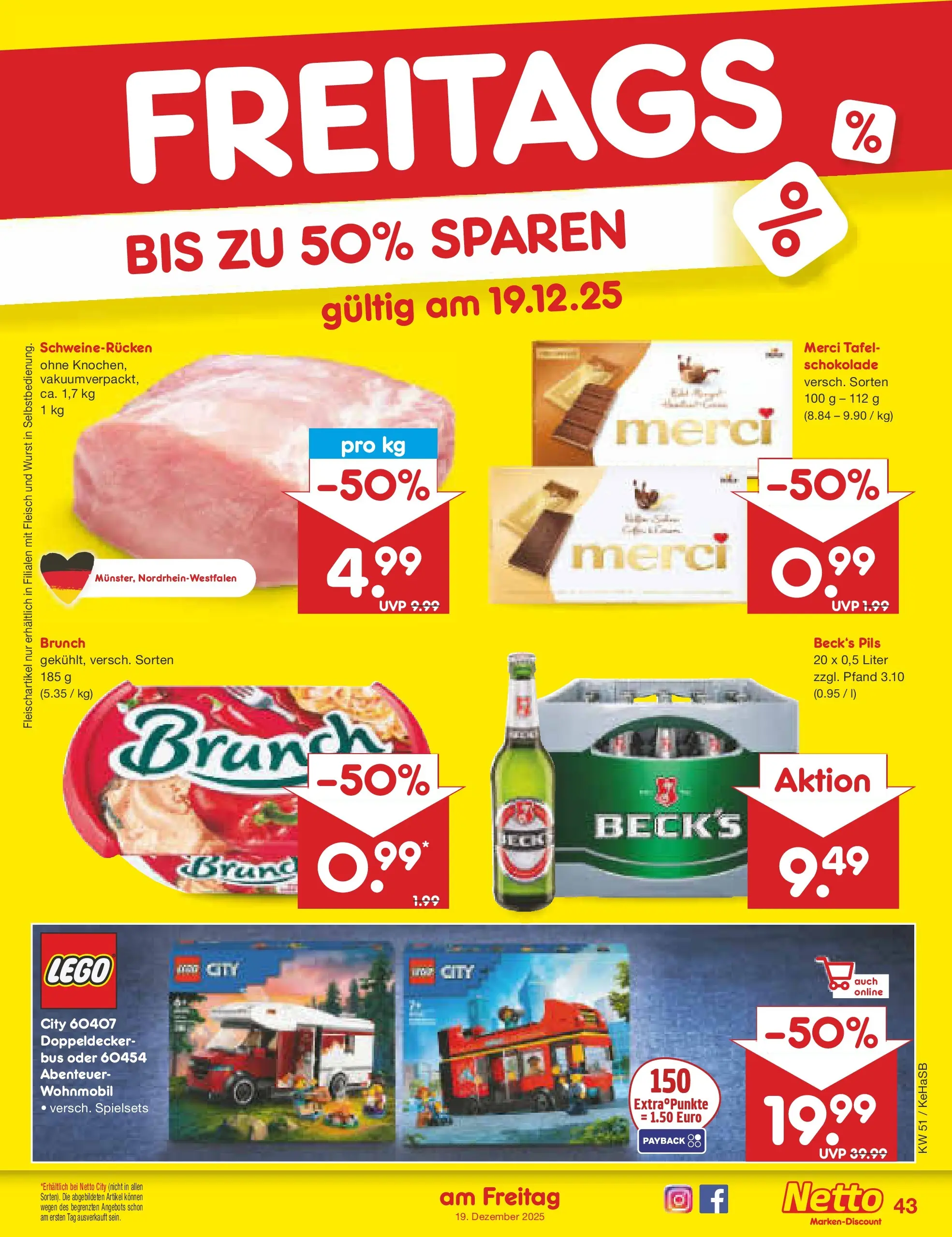Netto Marken-Discount prospekt Kruft (ab 15.12.2025) » Angebote | Seite: 51 | Produkte: Schokolade, Pils, Wurst, Fleisch Netto Marken-Discount prospekt Kruft (ab 15.12.2025) » Angebote | Seite: 51 | Produkte: Schokolade, Pils, Wurst, Fleisch