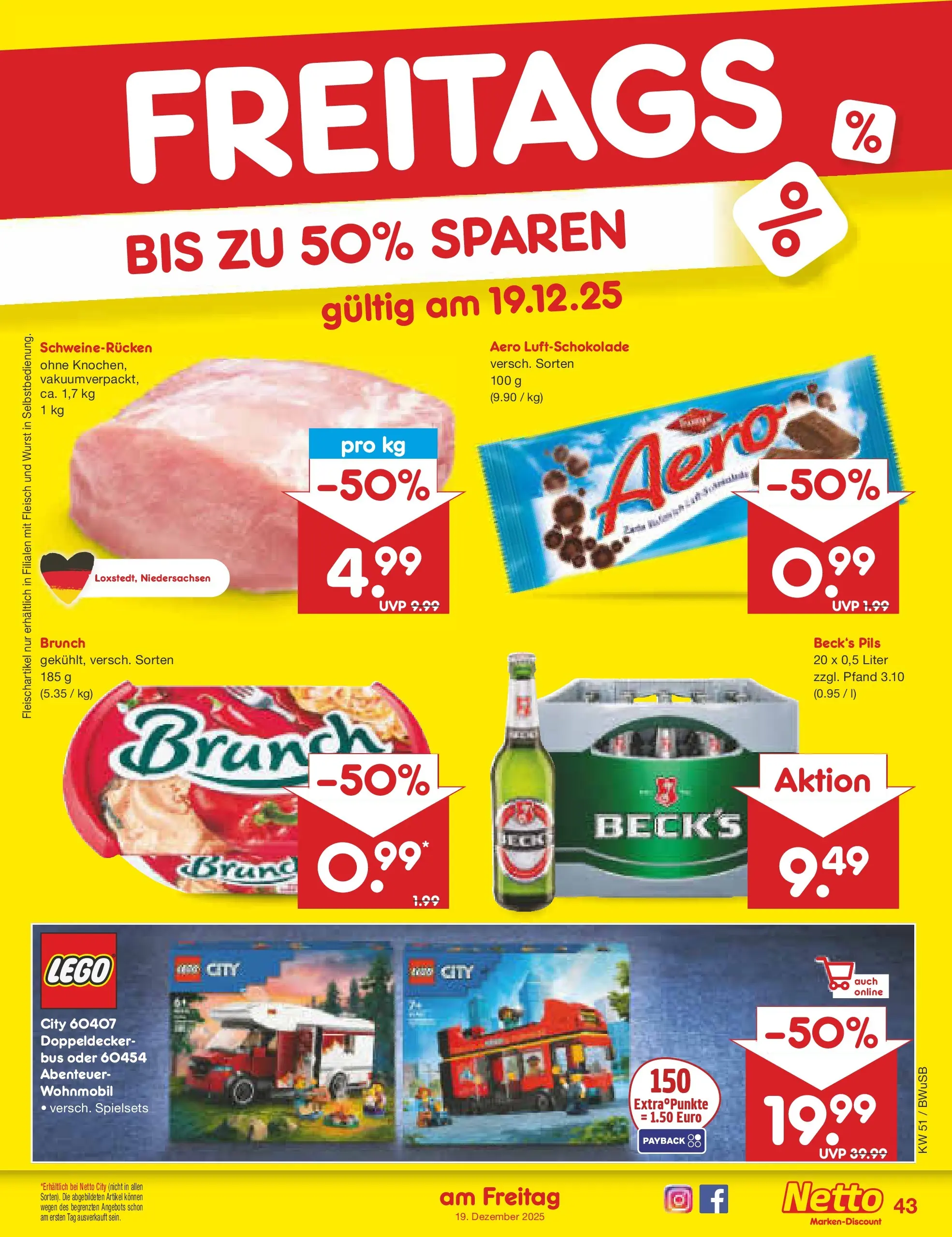 Netto Marken-Discount prospekt Stemwede-Dielingen (ab 14.12.2025) » Angebote | Seite: 51 | Produkte: Pils, Wurst, Schweinerucken, Fleisch Netto Marken-Discount prospekt Stemwede-Dielingen (ab 14.12.2025) » Angebote | Seite: 51 | Produkte: Pils, Wurst, Schweinerucken, Fleisch