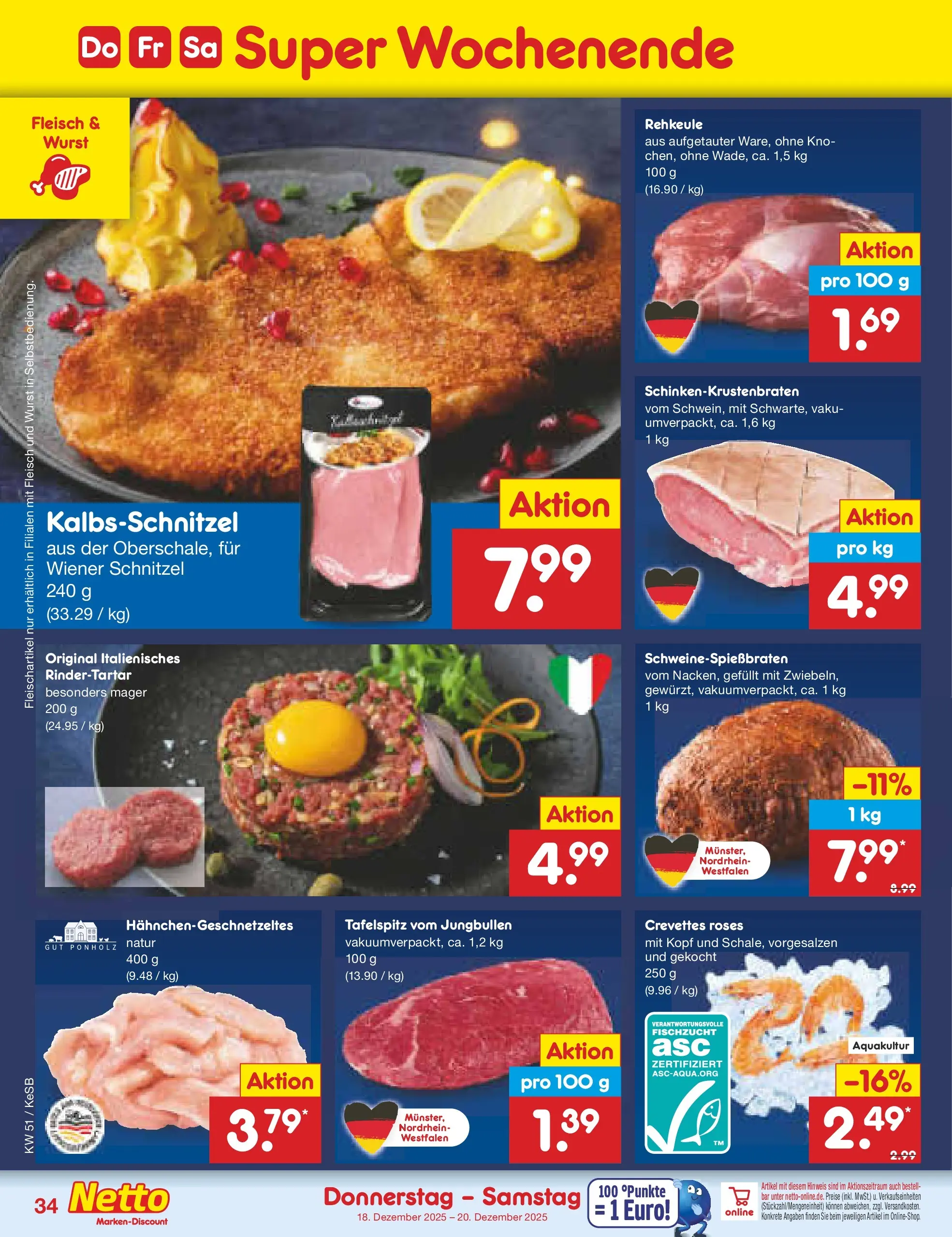 Netto Marken-Discount prospekt Kruft (ab 15.12.2025) » Angebote | Seite: 42 | Produkte: Tafelspitz, Schnitzel, Wurst, Fleisch Netto Marken-Discount prospekt Kruft (ab 15.12.2025) » Angebote | Seite: 42 | Produkte: Tafelspitz, Schnitzel, Wurst, Fleisch