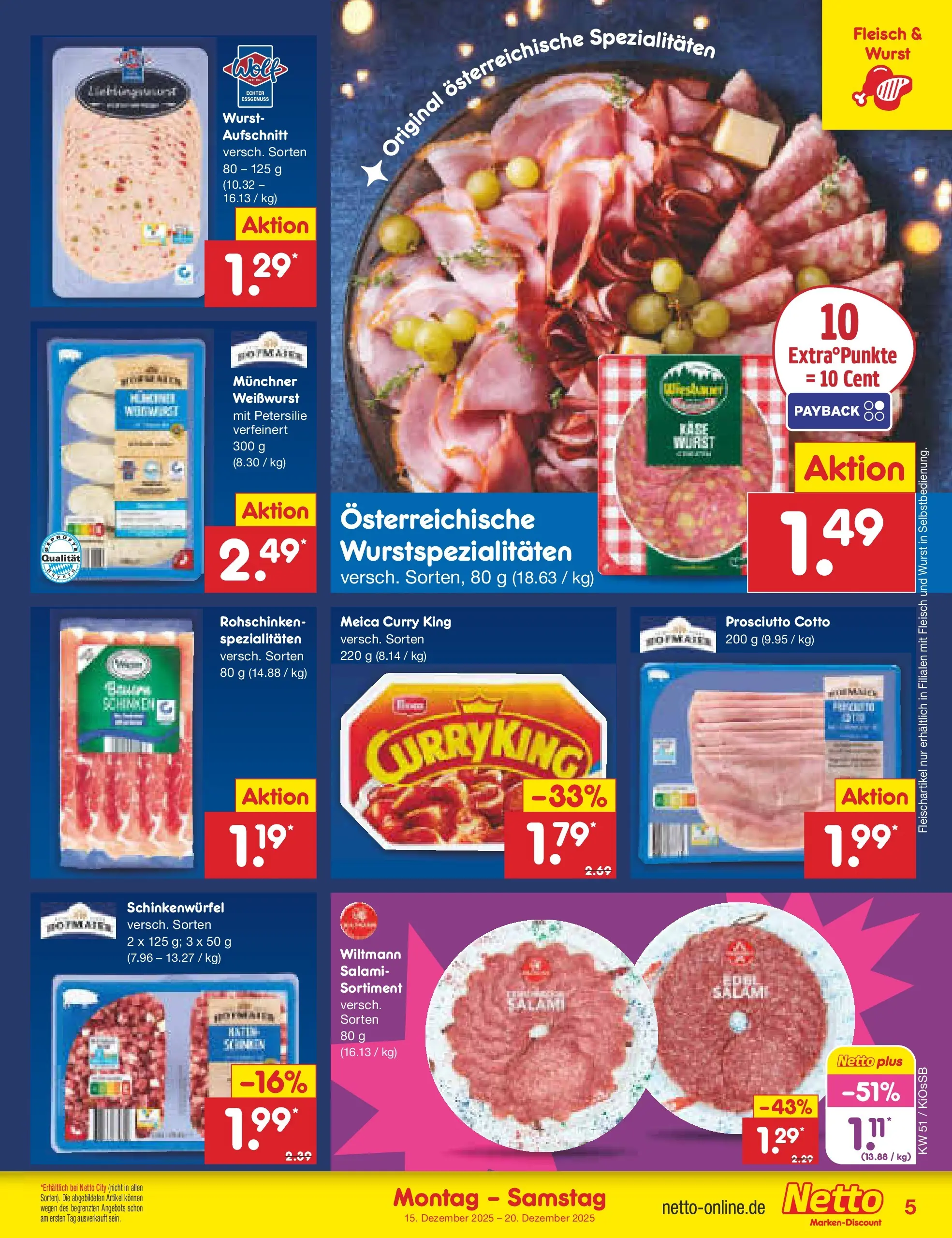 Netto Marken-Discount prospekt Oberhaid (ab 15.12.2025) » Angebote | Seite: 5 | Produkte: Weißwurst, Meica, Wurst, Fleisch Netto Marken-Discount prospekt Oberhaid (ab 15.12.2025) » Angebote | Seite: 5 | Produkte: Weißwurst, Meica, Wurst, Fleisch