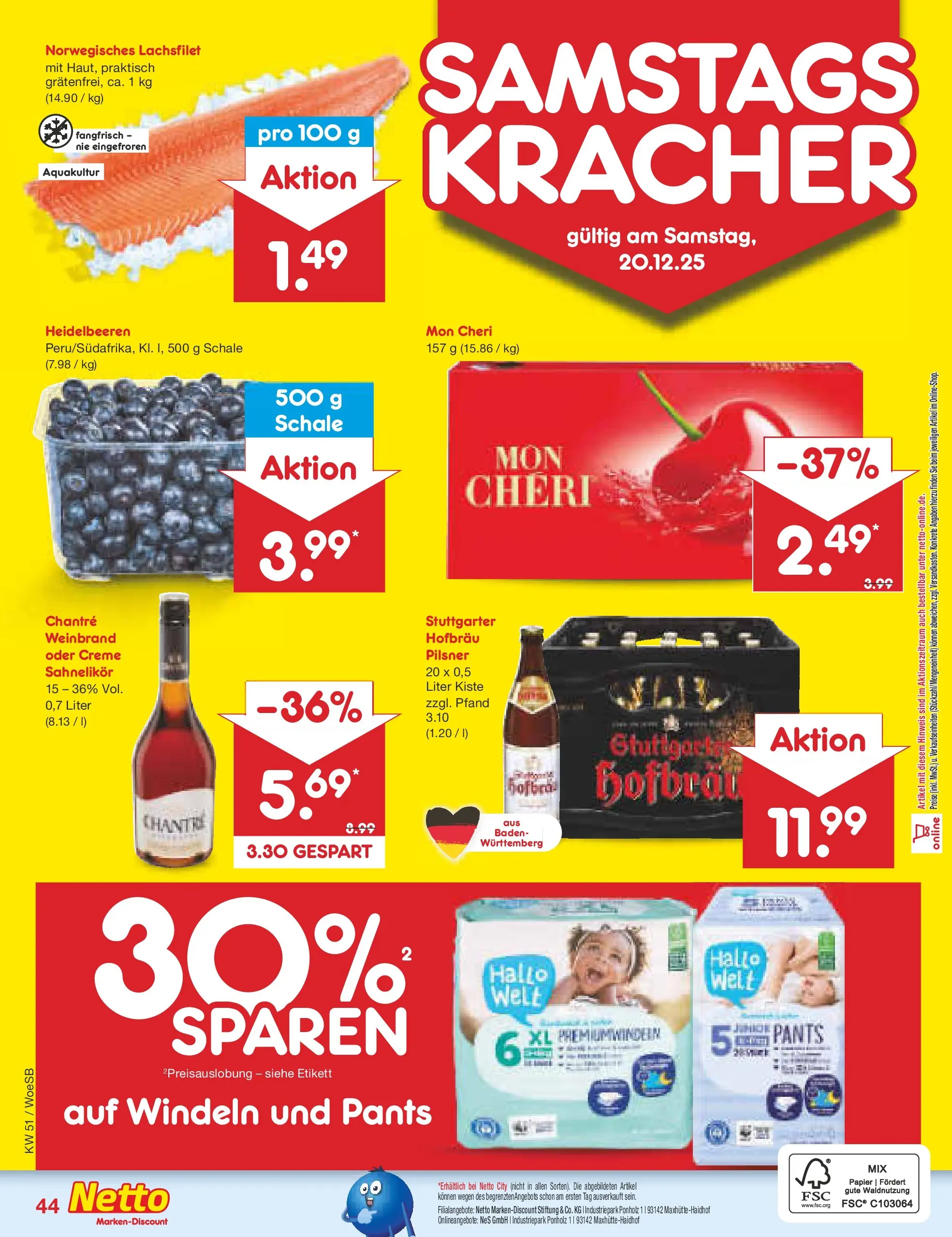 Netto Marken-Discount prospekt Gemmingen (ab 15.12.2025) » Angebote | Seite: 52 | Produkte: Creme, Heidelbeeren, Chantré, Mon cheri Netto Marken-Discount prospekt Gemmingen (ab 15.12.2025) » Angebote | Seite: 52 | Produkte: Creme, Heidelbeeren, Chantré, Mon cheri