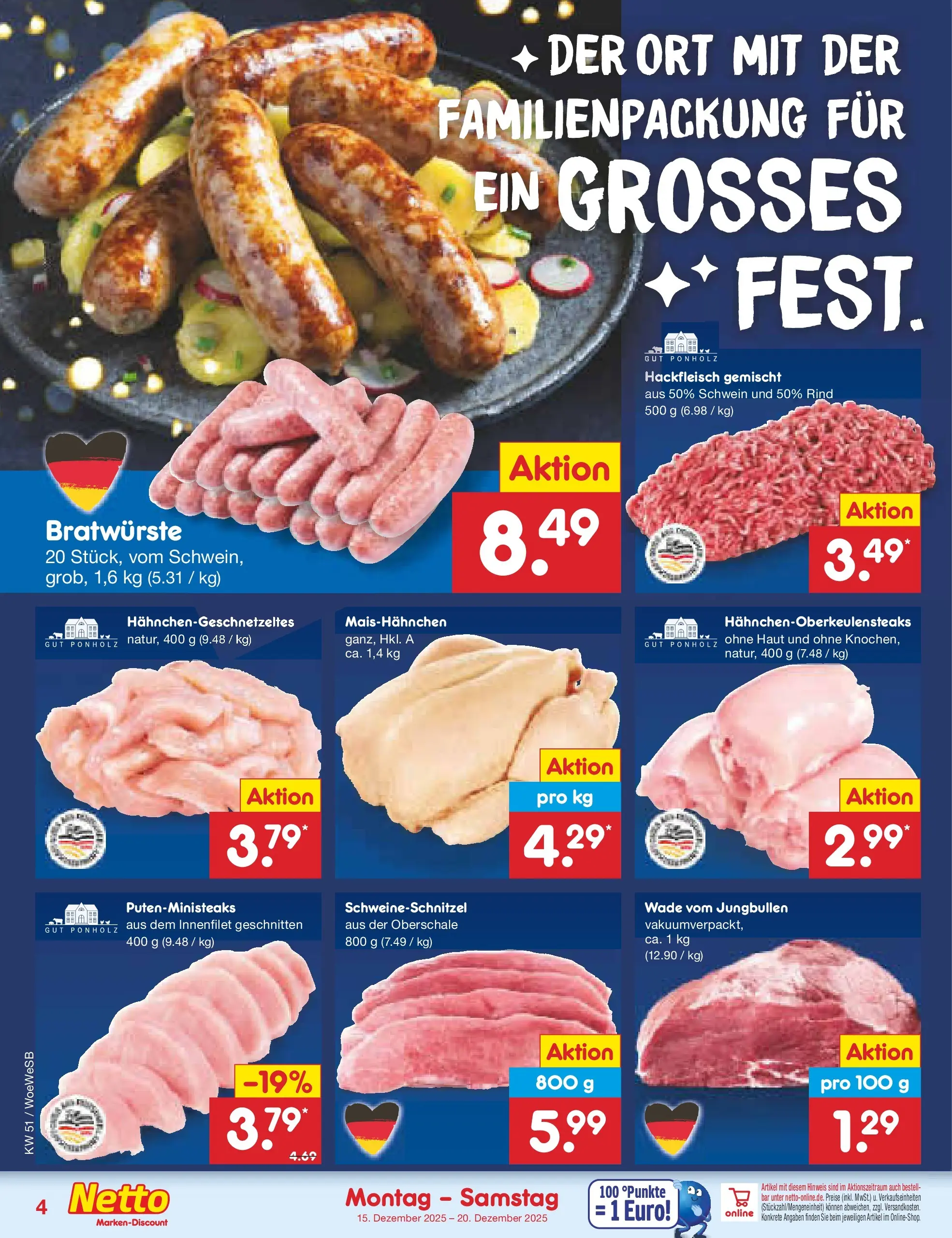 Netto Marken-Discount prospekt Katzweiler (ab 15.12.2025) » Angebote | Seite: 4 | Produkte: Hackfleisch Netto Marken-Discount prospekt Katzweiler (ab 15.12.2025) » Angebote | Seite: 4 | Produkte: Hackfleisch