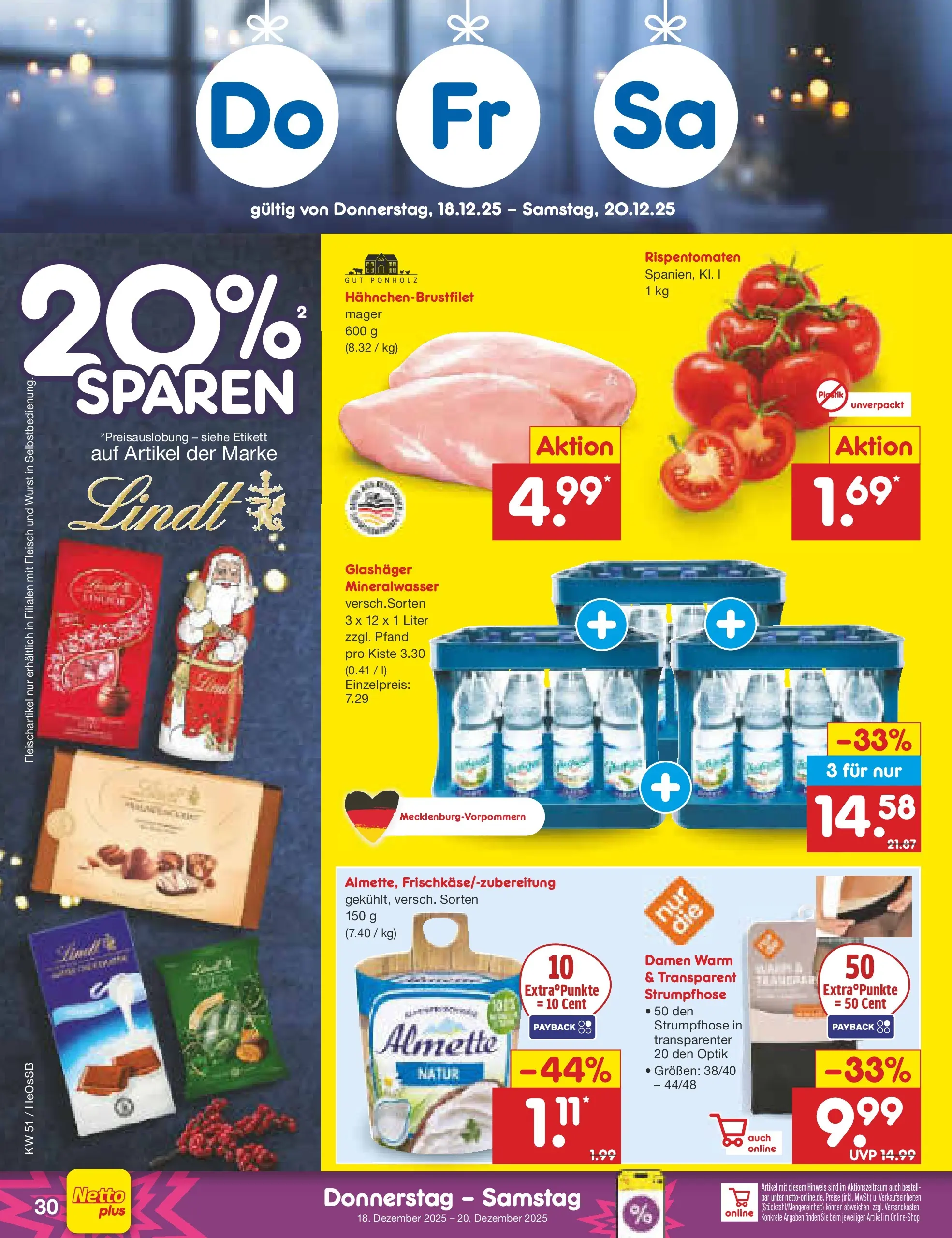 Netto Marken-Discount prospekt Kröpelin (ab 15.12.2025) » Angebote | Seite: 44 | Produkte: Mineralwasser, Wurst, Fleisch, Strumpfhose Netto Marken-Discount prospekt Kröpelin (ab 15.12.2025) » Angebote | Seite: 44 | Produkte: Mineralwasser, Wurst, Fleisch, Strumpfhose