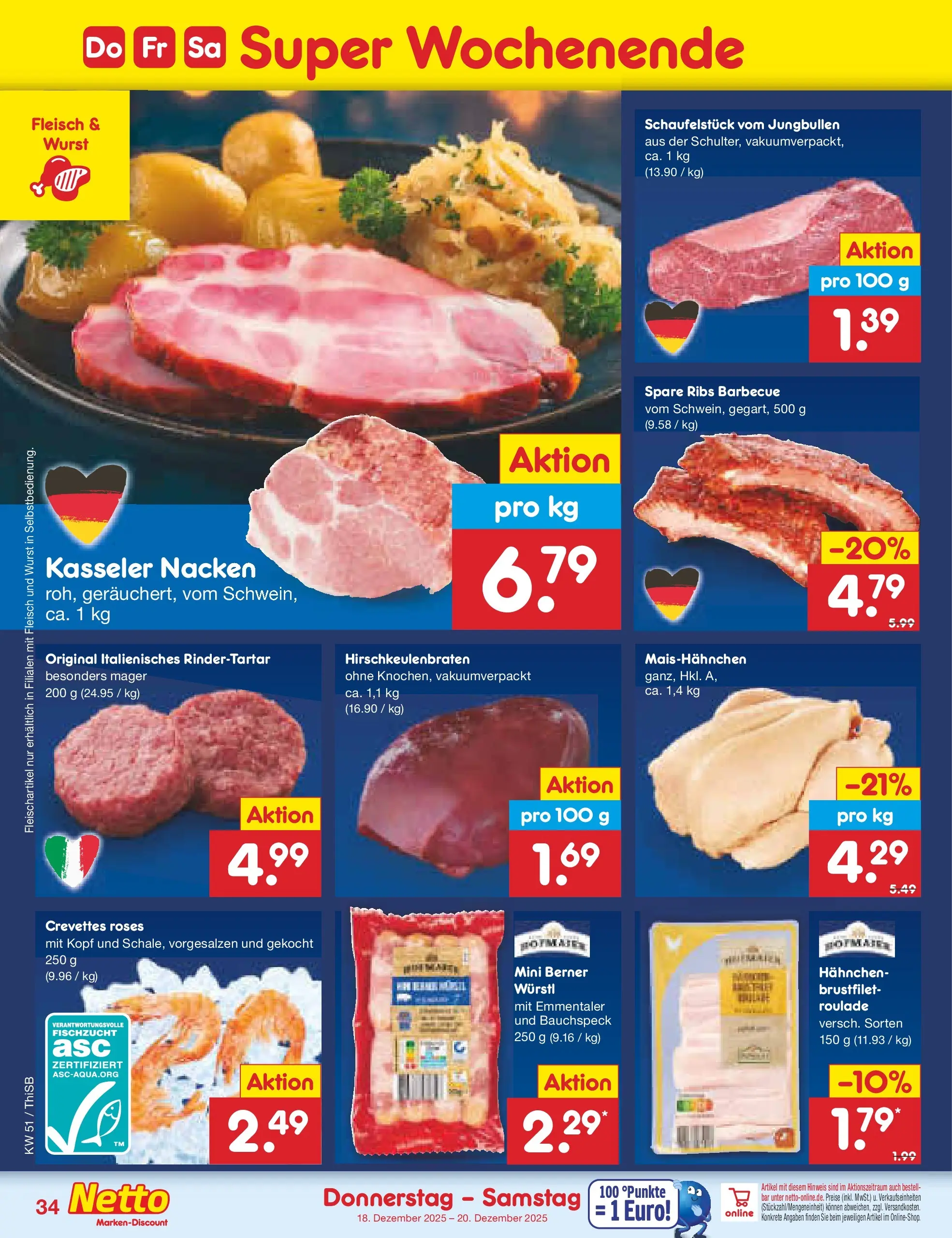 Netto Marken-Discount prospekt Pirna (ab 15.12.2025) » Angebote | Seite: 42 | Produkte: Hahnchen, Würstl, Spare ribs, Fleisch Netto Marken-Discount prospekt Pirna (ab 15.12.2025) » Angebote | Seite: 42 | Produkte: Hahnchen, Würstl, Spare ribs, Fleisch