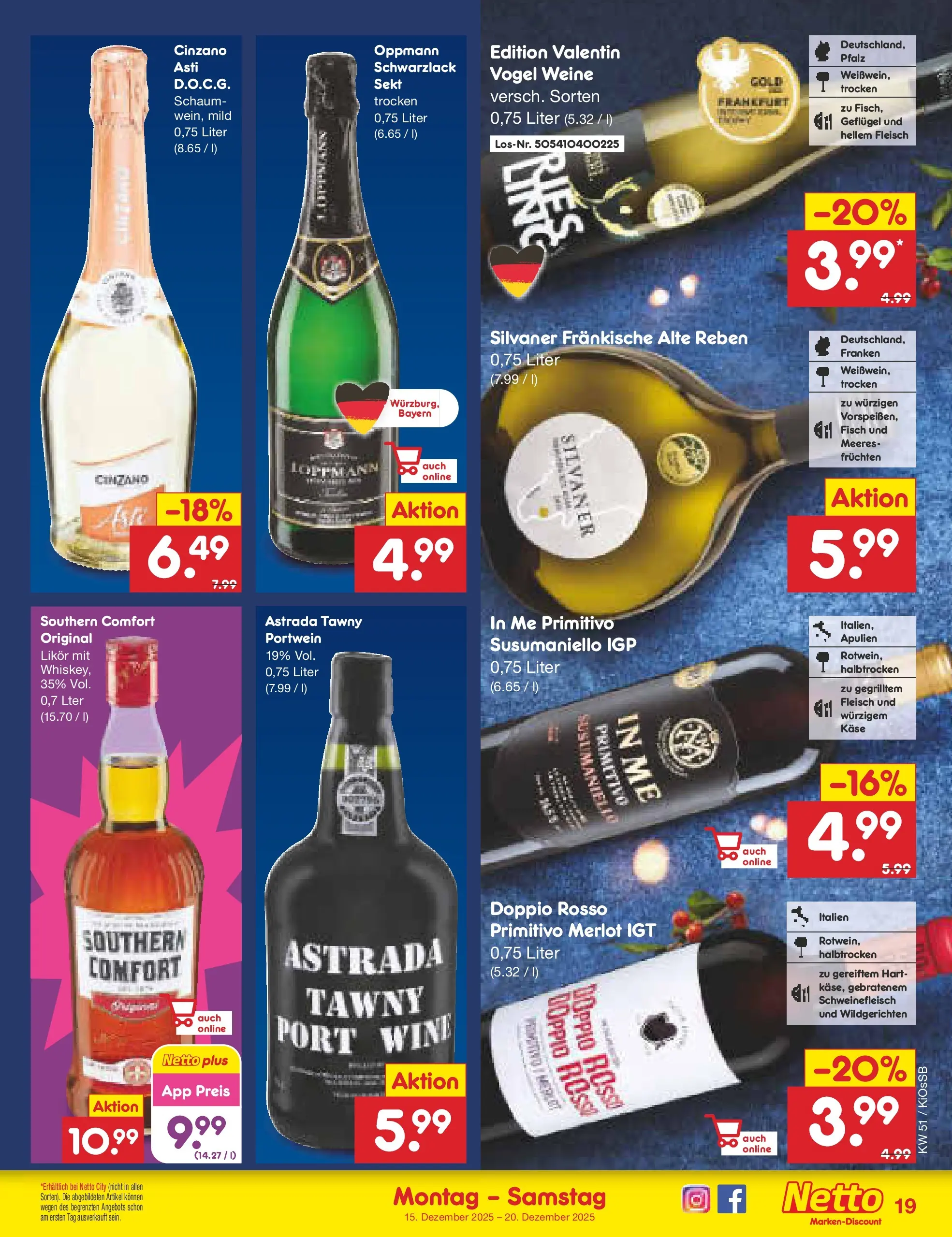 Netto Marken-Discount prospekt Oberhaid (ab 15.12.2025) » Angebote | Seite: 21 | Produkte: Fisch, Southern comfort, Schweinefleisch, Fleisch Netto Marken-Discount prospekt Oberhaid (ab 15.12.2025) » Angebote | Seite: 21 | Produkte: Fisch, Southern comfort, Schweinefleisch, Fleisch
