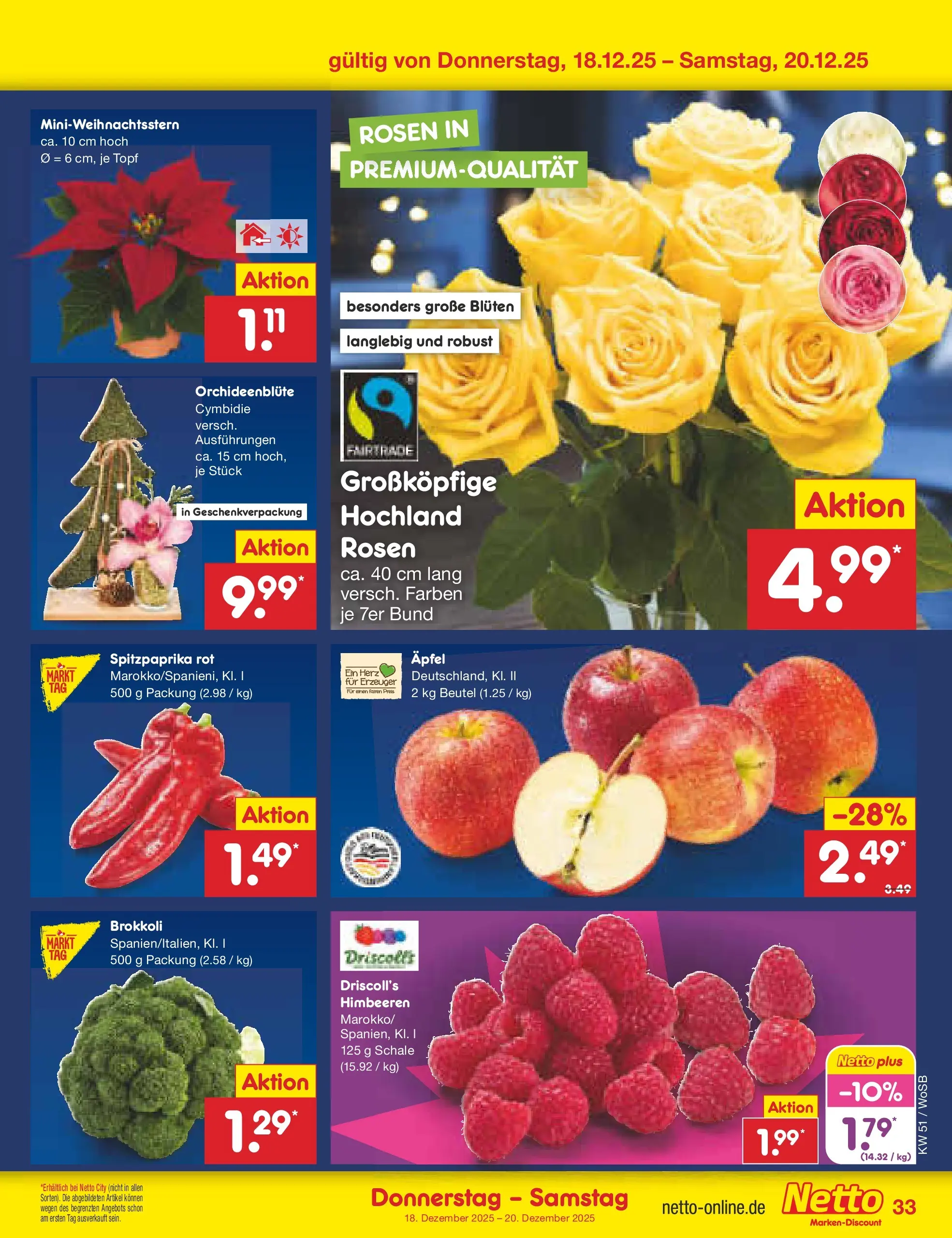 Netto Marken-Discount prospekt Mannheim (ab 15.12.2025) » Angebote | Seite: 41 | Produkte: Himbeeren, Äpfel, Brokkoli Netto Marken-Discount prospekt Mannheim (ab 15.12.2025) » Angebote | Seite: 41 | Produkte: Himbeeren, Äpfel, Brokkoli