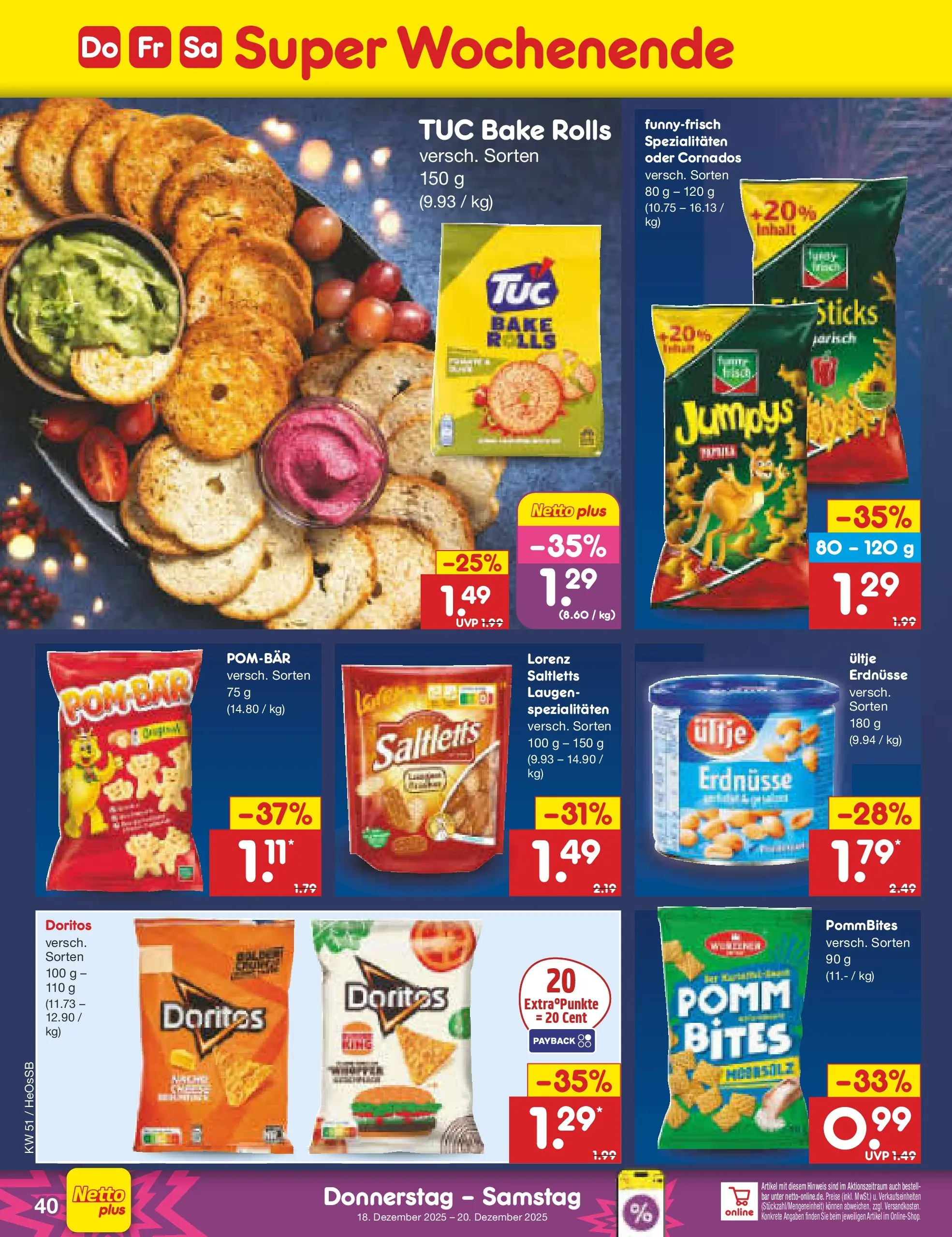 Netto Marken-Discount prospekt Kröpelin (ab 15.12.2025) » Angebote | Seite: 54 | Produkte: Erdnüsse Netto Marken-Discount prospekt Kröpelin (ab 15.12.2025) » Angebote | Seite: 54 | Produkte: Erdnüsse