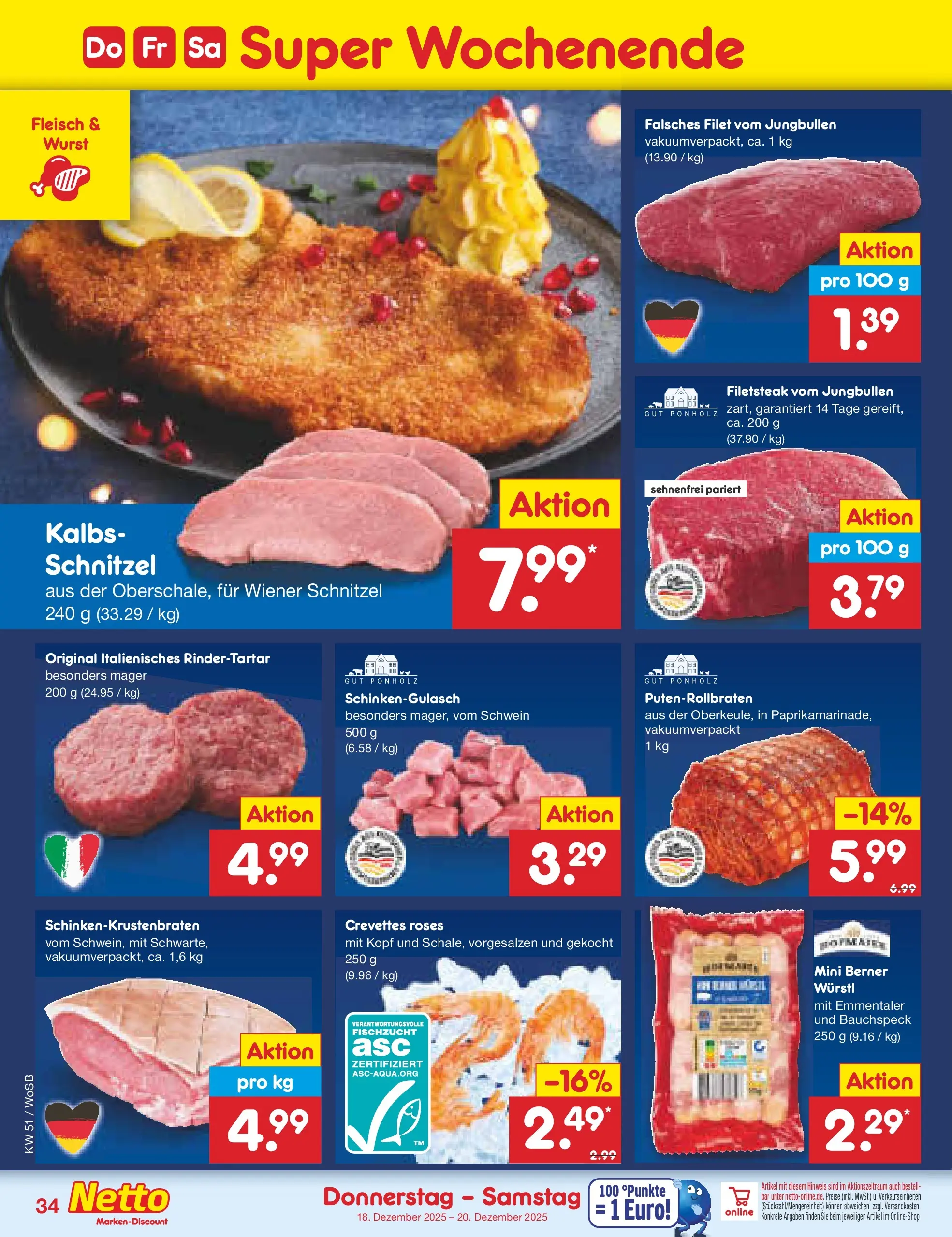 Netto Marken-Discount prospekt Mannheim (ab 15.12.2025) » Angebote | Seite: 42 | Produkte: Würstl, Schnitzel, Wurst, Fleisch Netto Marken-Discount prospekt Mannheim (ab 15.12.2025) » Angebote | Seite: 42 | Produkte: Würstl, Schnitzel, Wurst, Fleisch