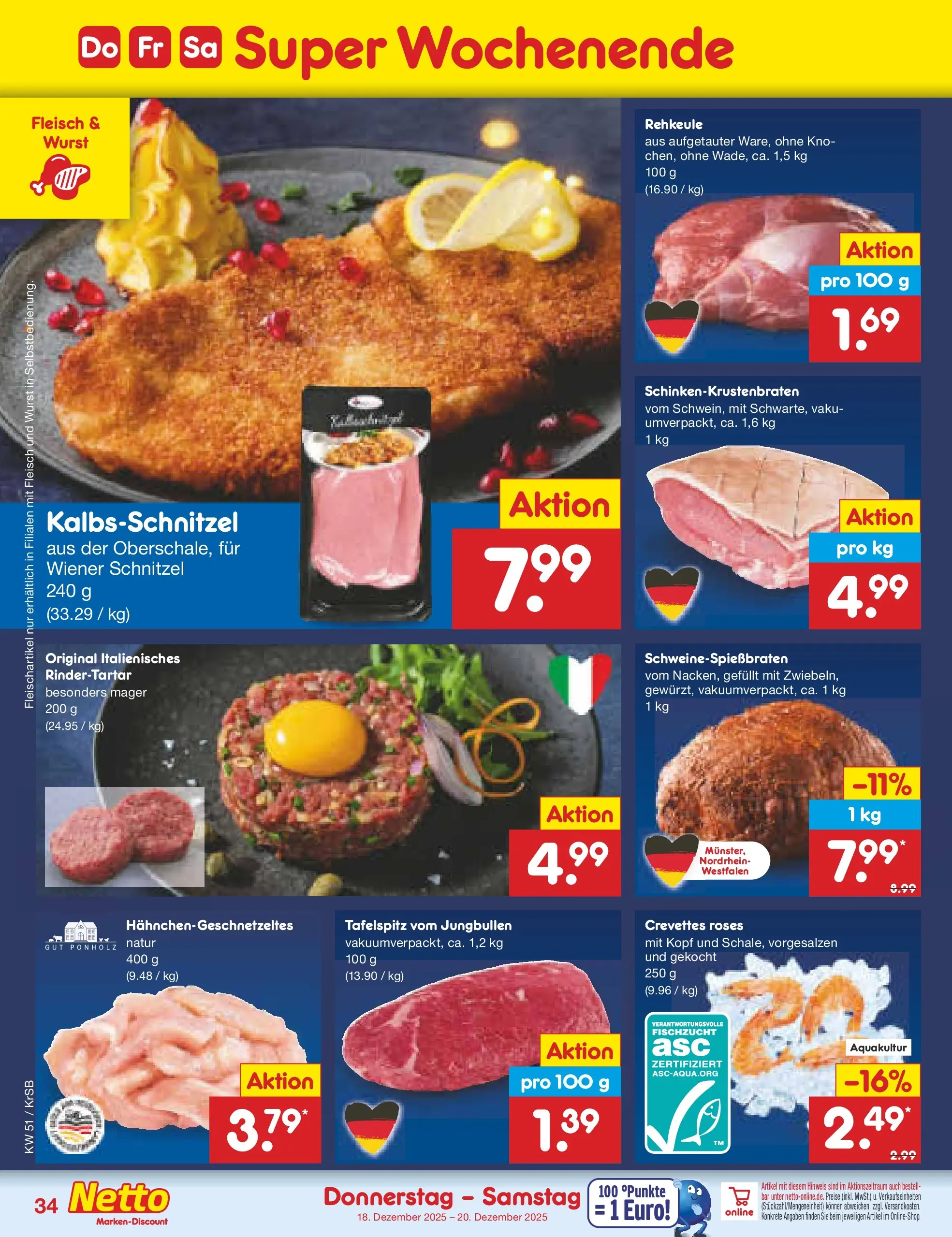 Netto Marken-Discount prospekt Jüchen	 (ab 15.12.2025) » Angebote | Seite: 42 | Produkte: Tafelspitz, Schnitzel, Wurst, Fleisch