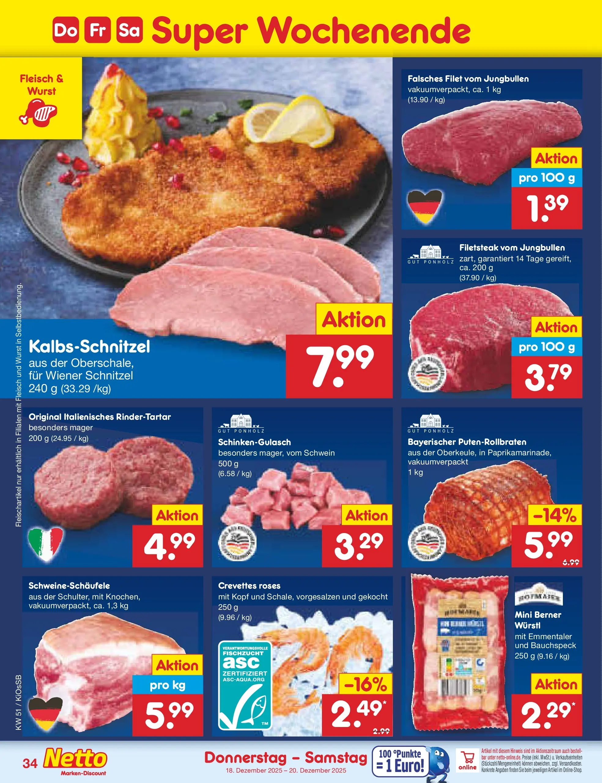 Netto Marken-Discount prospekt Oberhaid (ab 15.12.2025) » Angebote | Seite: 42 | Produkte: Würstl, Schnitzel, Wurst, Fleisch Netto Marken-Discount prospekt Oberhaid (ab 15.12.2025) » Angebote | Seite: 42 | Produkte: Würstl, Schnitzel, Wurst, Fleisch