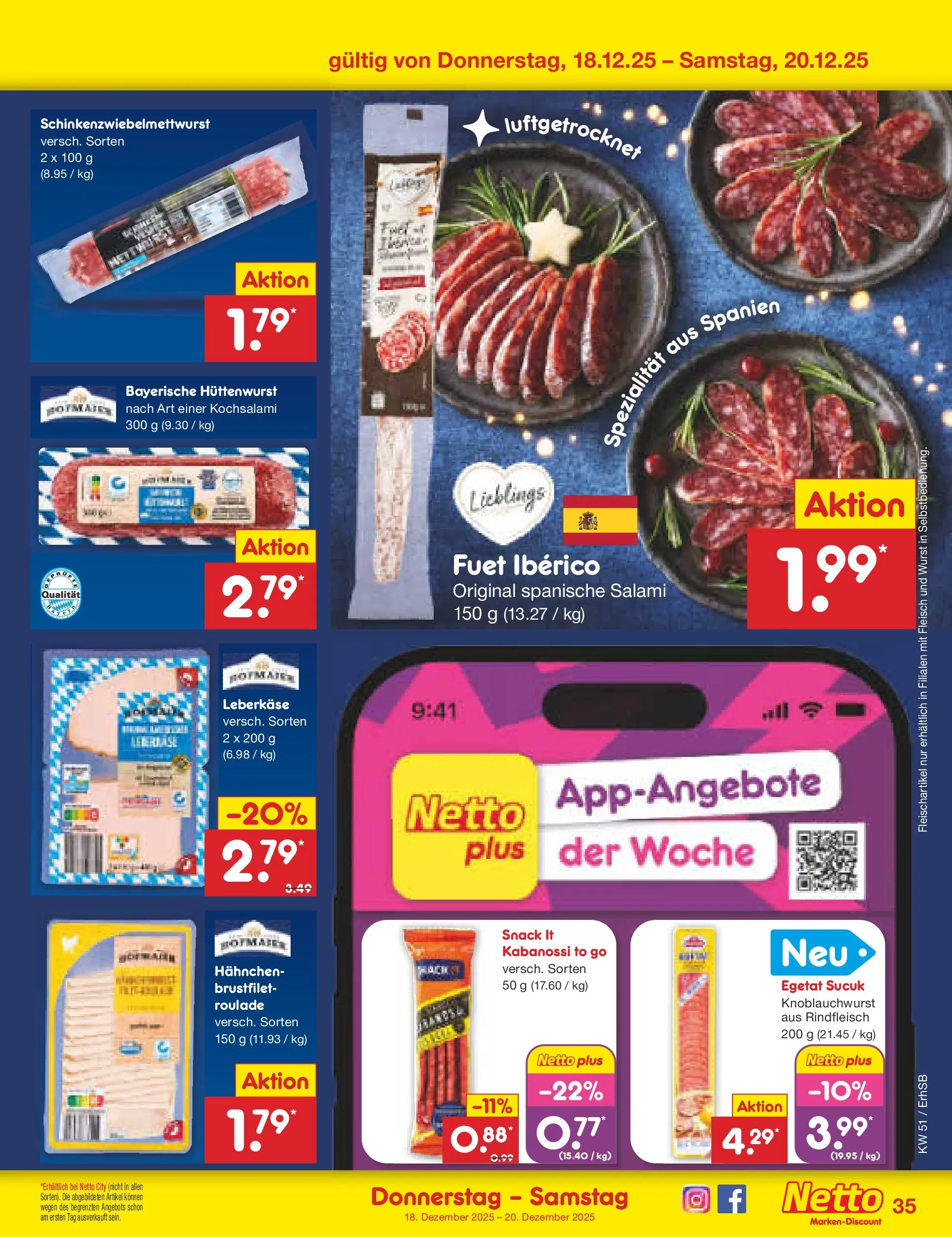Netto Marken-Discount prospekt Metten (ab 15.12.2025) » Angebote | Seite: 43 | Produkte: Hahnchen, Rindfleisch, Fleisch, Leberkase Netto Marken-Discount prospekt Metten (ab 15.12.2025) » Angebote | Seite: 43 | Produkte: Hahnchen, Rindfleisch, Fleisch, Leberkase