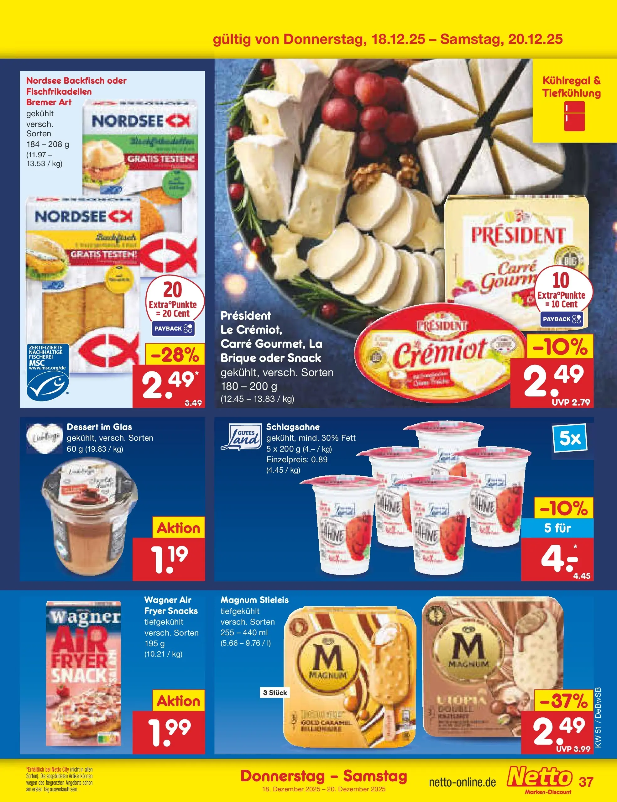 Netto Marken-Discount prospekt Waiblingen-Bittenfeld (ab 15.12.2025) » Angebote | Seite: 45 | Produkte: Schlagsahne Netto Marken-Discount prospekt Waiblingen-Bittenfeld (ab 15.12.2025) » Angebote | Seite: 45 | Produkte: Schlagsahne